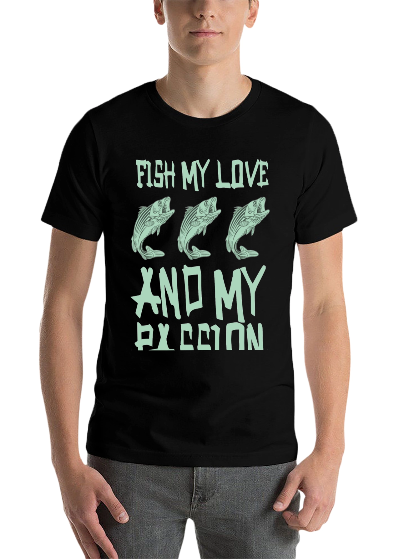 Black Fish My Love & My Passion T-Shirt view 7