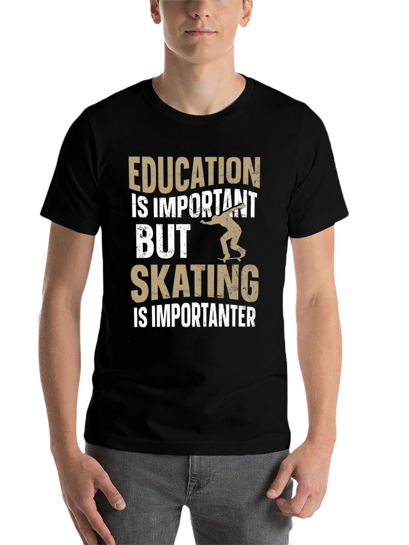 Black Skating is Importanter T-Shirt view 7