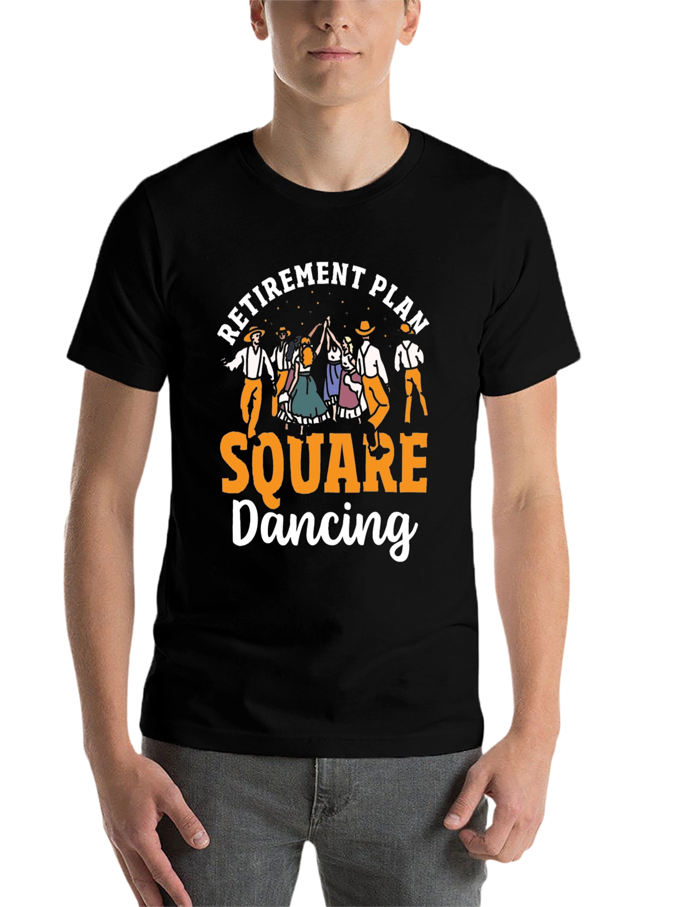 Black Retirement Plan Square Dancing T-Shirt view 7