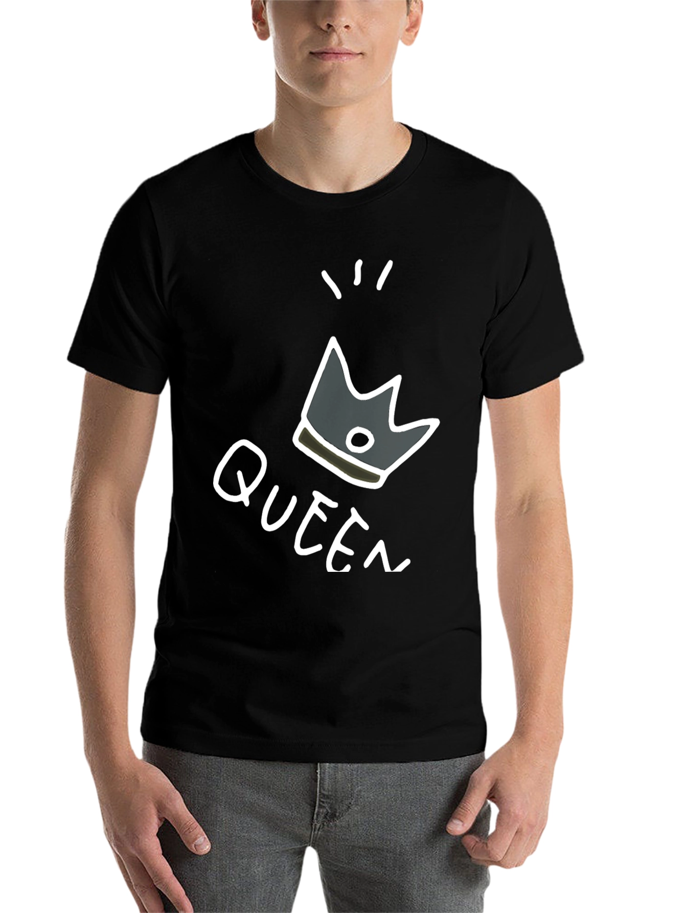 Black Queen Crown Graphic T-Shirt - Trendy Black Tee view 7