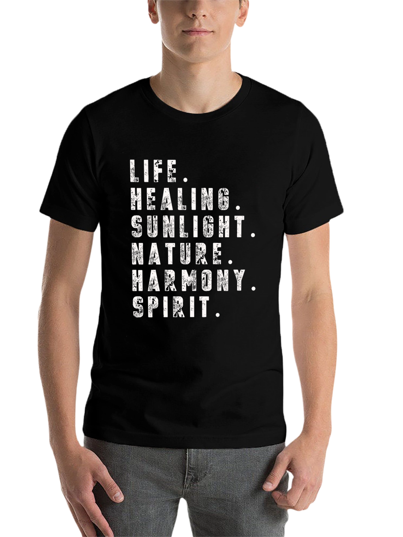 Black Life Healing Spirit Graphic Tee - Black view 7