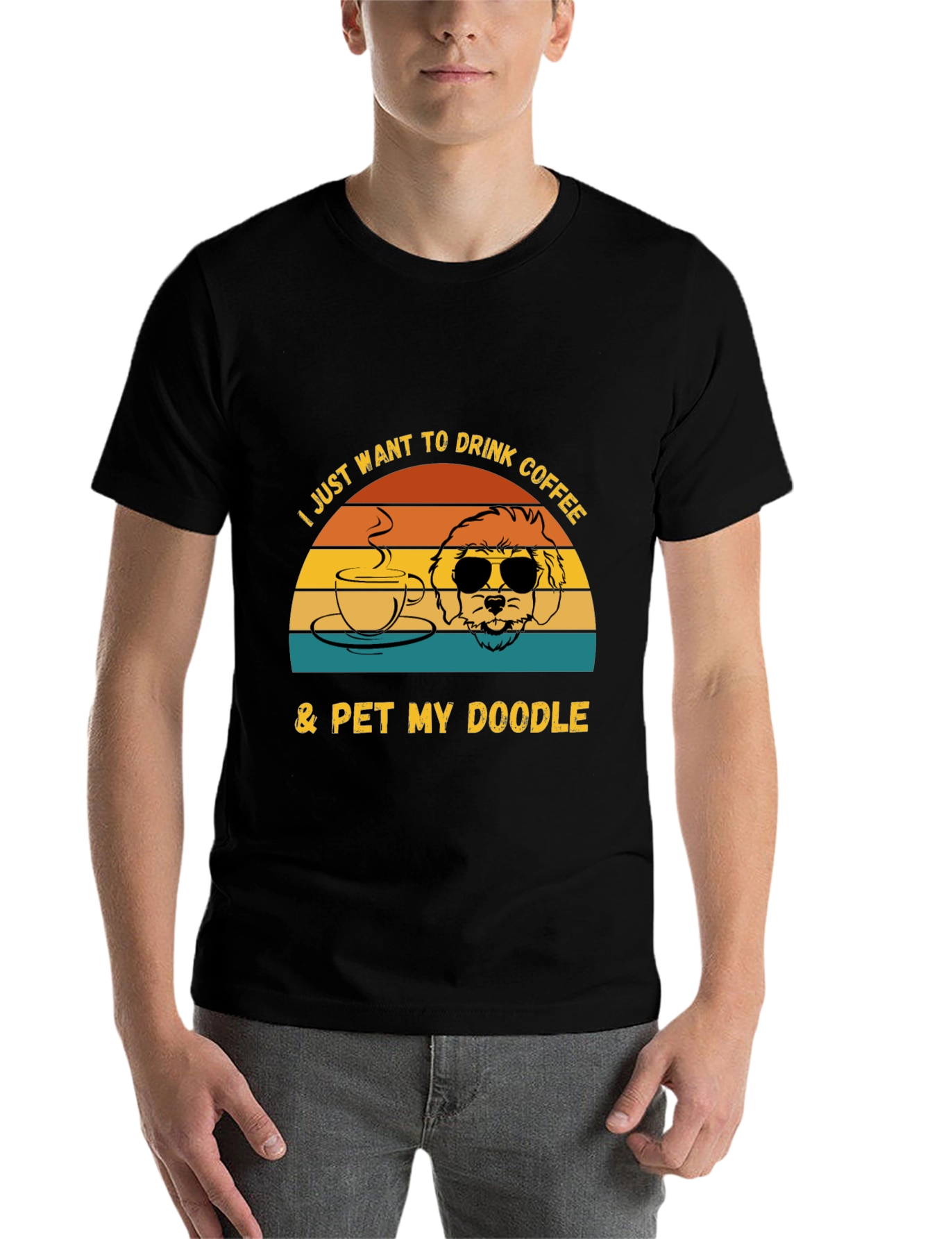 Black Coffee & Doodles T-Shirt - Perfect for Dog Lovers view 7