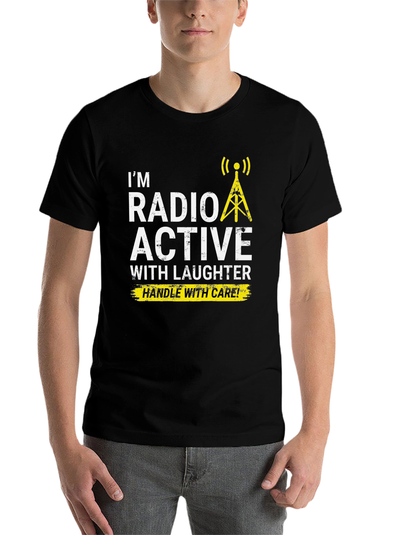 Black Radioactive Laughter T-Shirt - Handle with Care! view 7