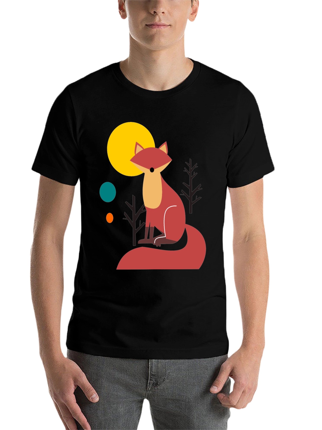 Black Fox Graphic T-Shirt - Stylish Men's Tee view 7