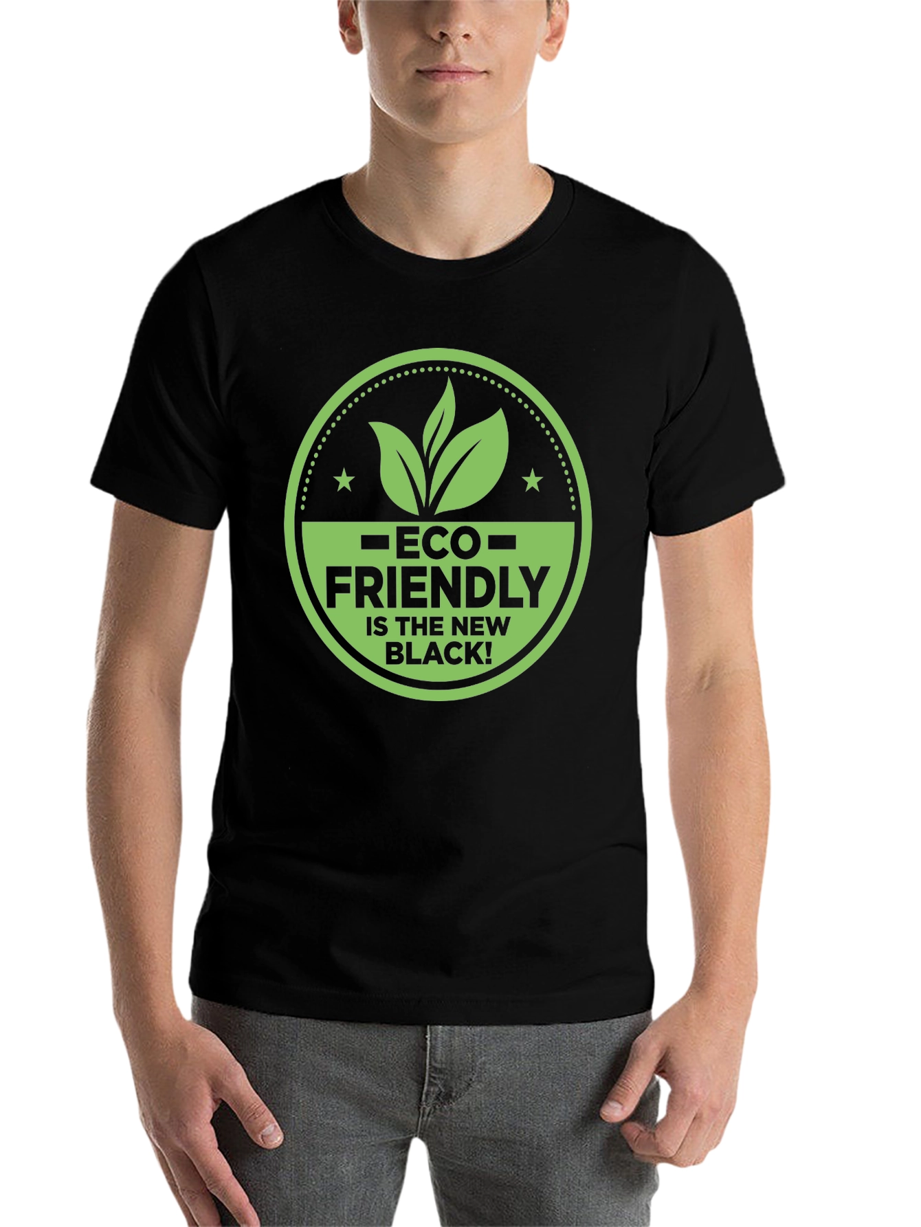 Black Eco-Friendly T-Shirt: Black is the New Black! view 7