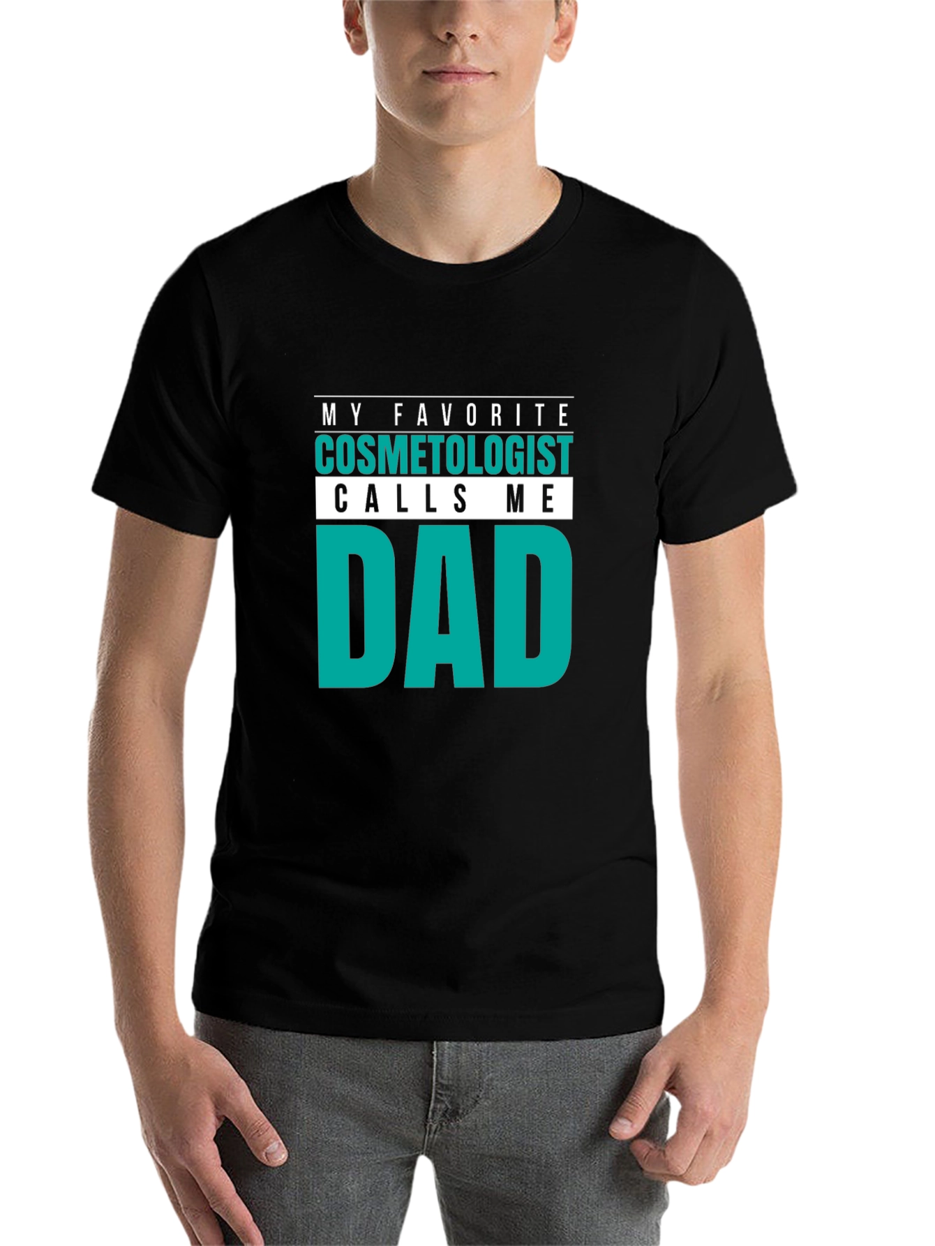 Black Cosmetologist Dad T-Shirt - Funny Gift Idea! view 7