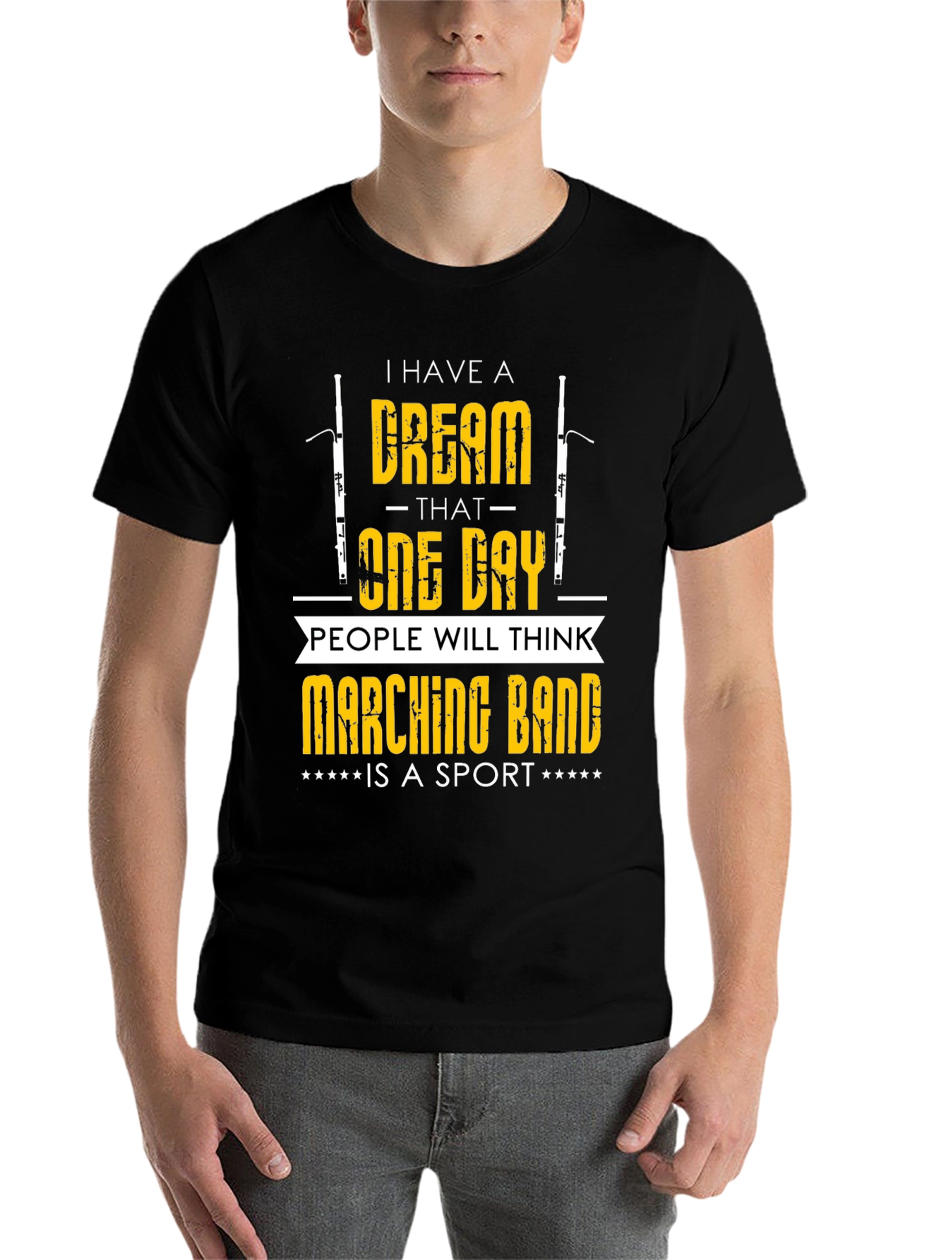 Black Marching Band Sport T-Shirt - Dream Design view 7