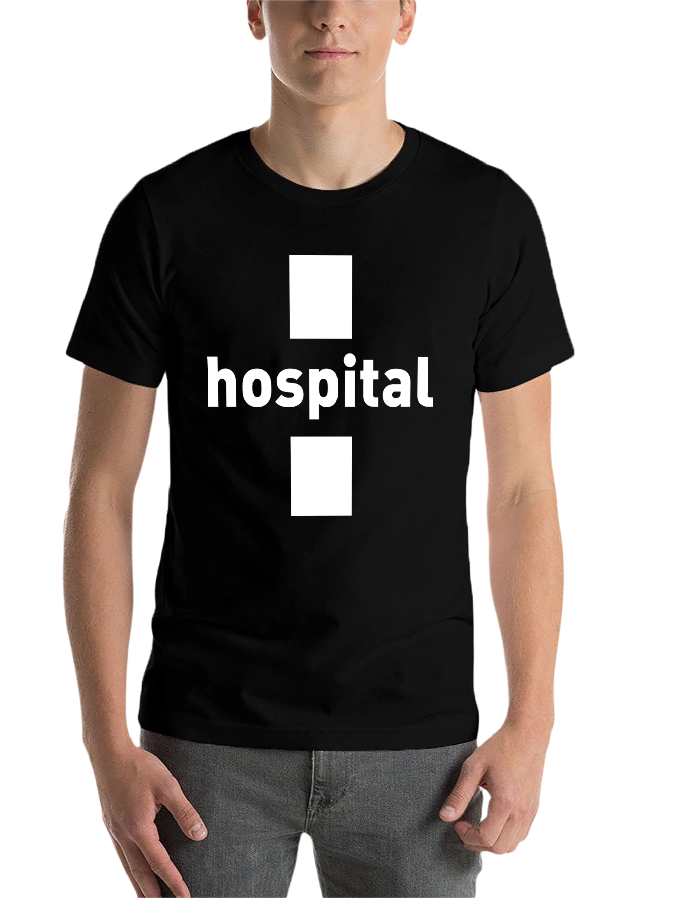 Black Hospital Plus T-Shirt - Classic Design view 7