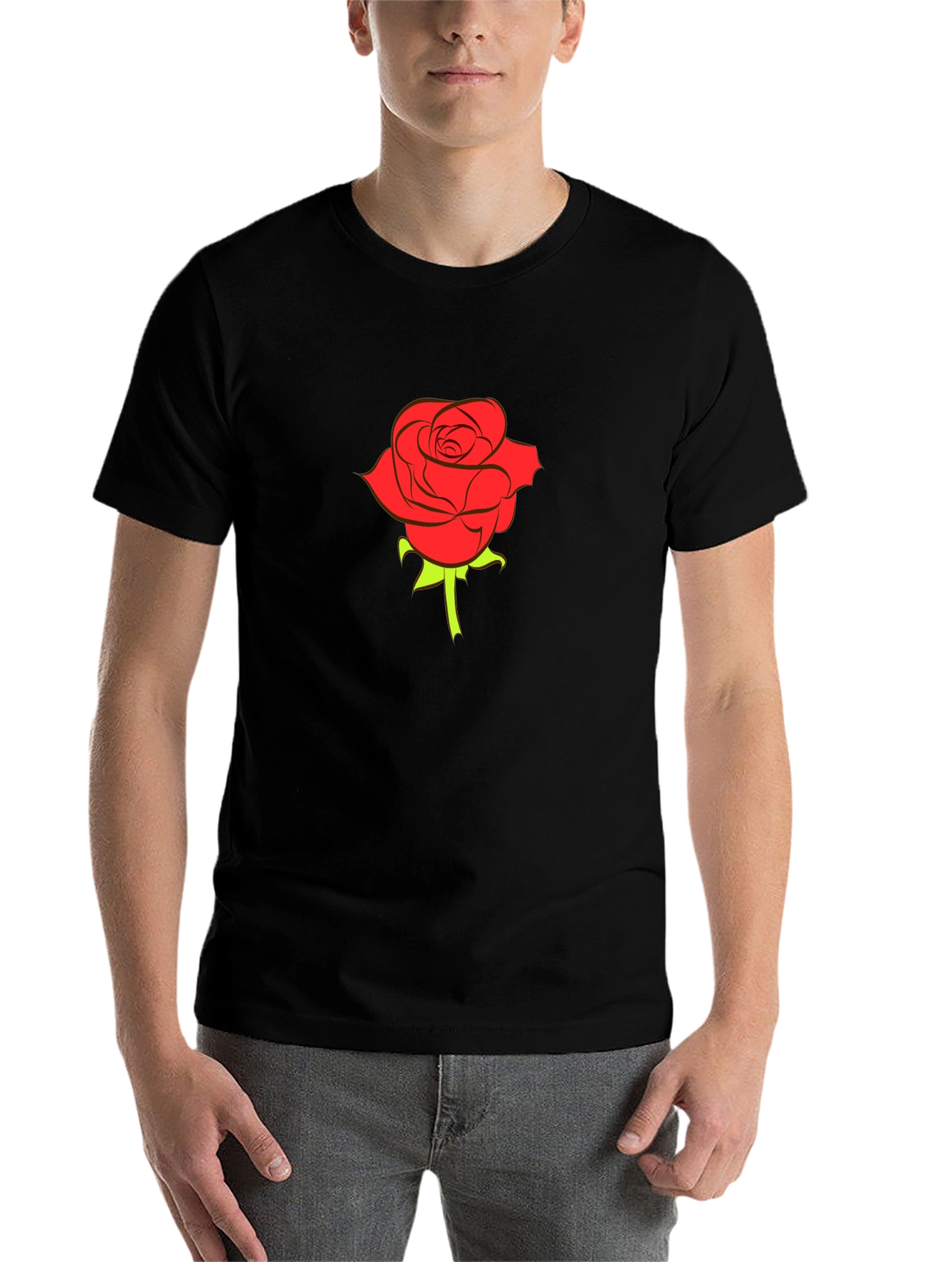 Black Black Rose Graphic Tee - Stylish Menswear view 7