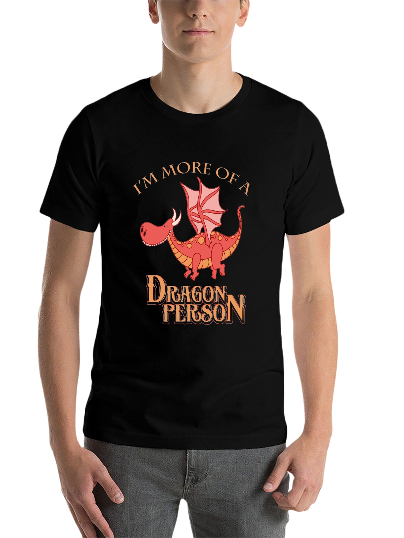 Black Dragon Person T-Shirt: Funny Dragon Lover Tee view 7