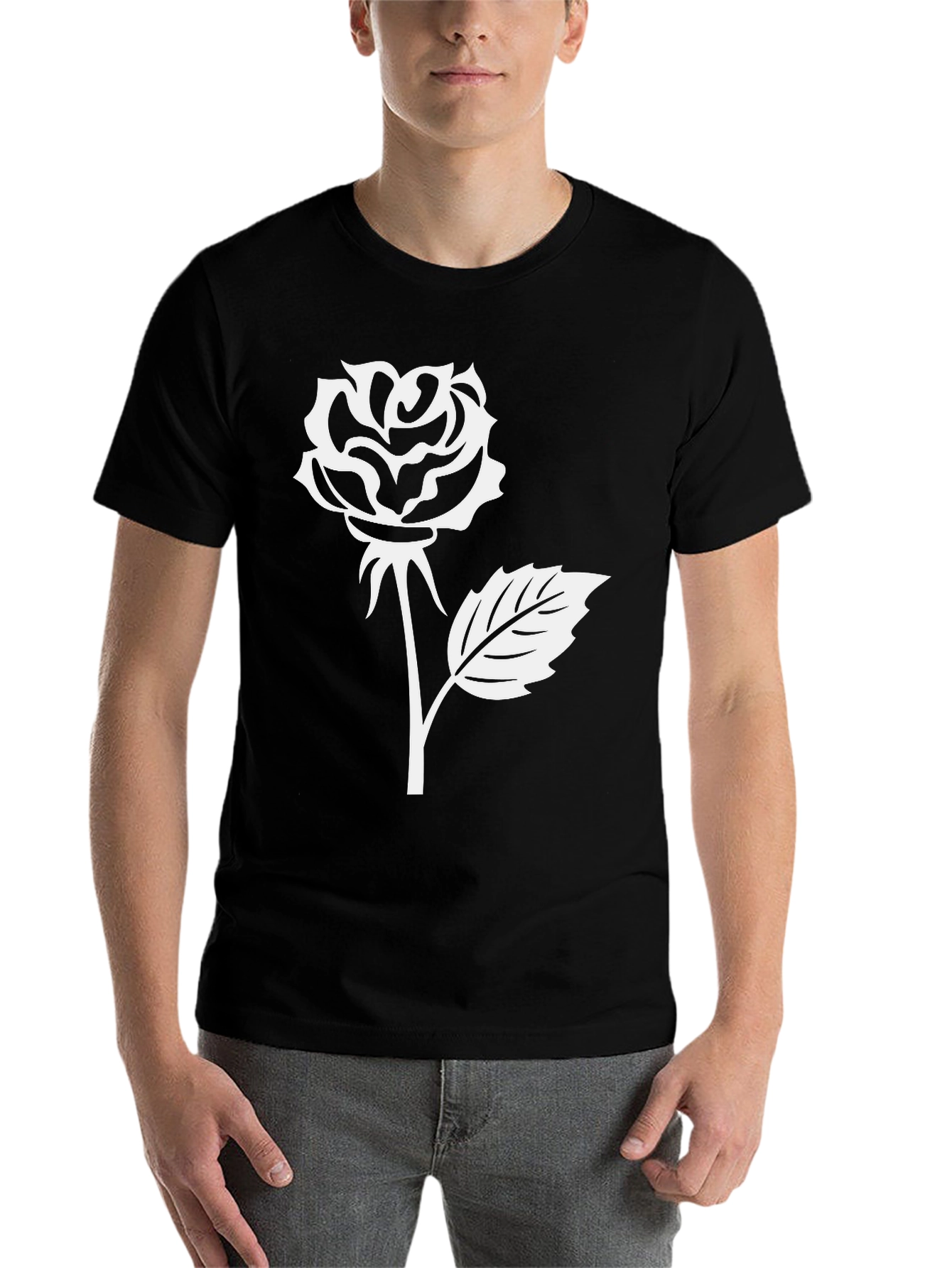 Black Rose Graphic T-Shirt - Black view 7