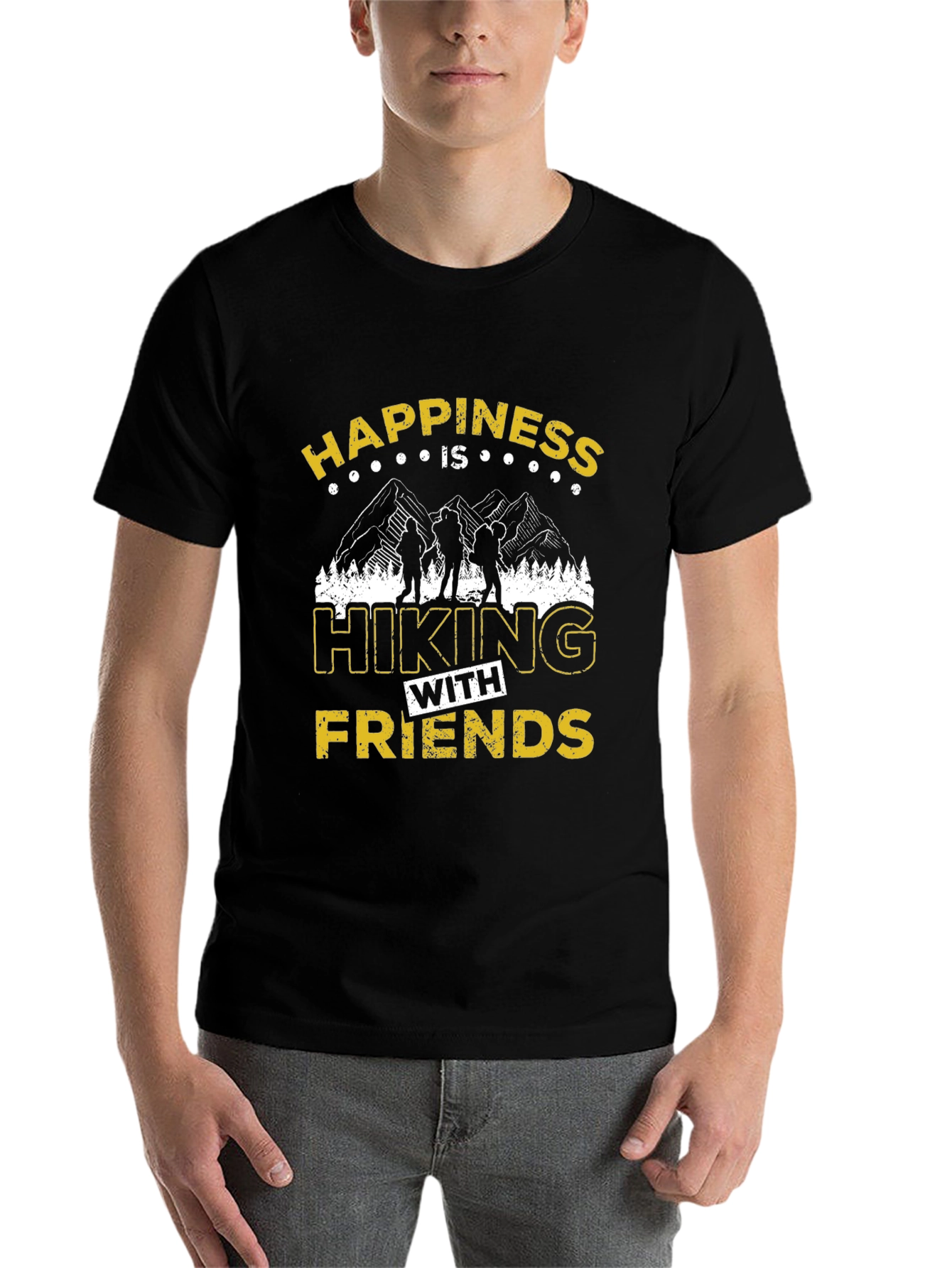 Black Hiking Friends Graphic T-Shirt - Adventure Time! view 7
