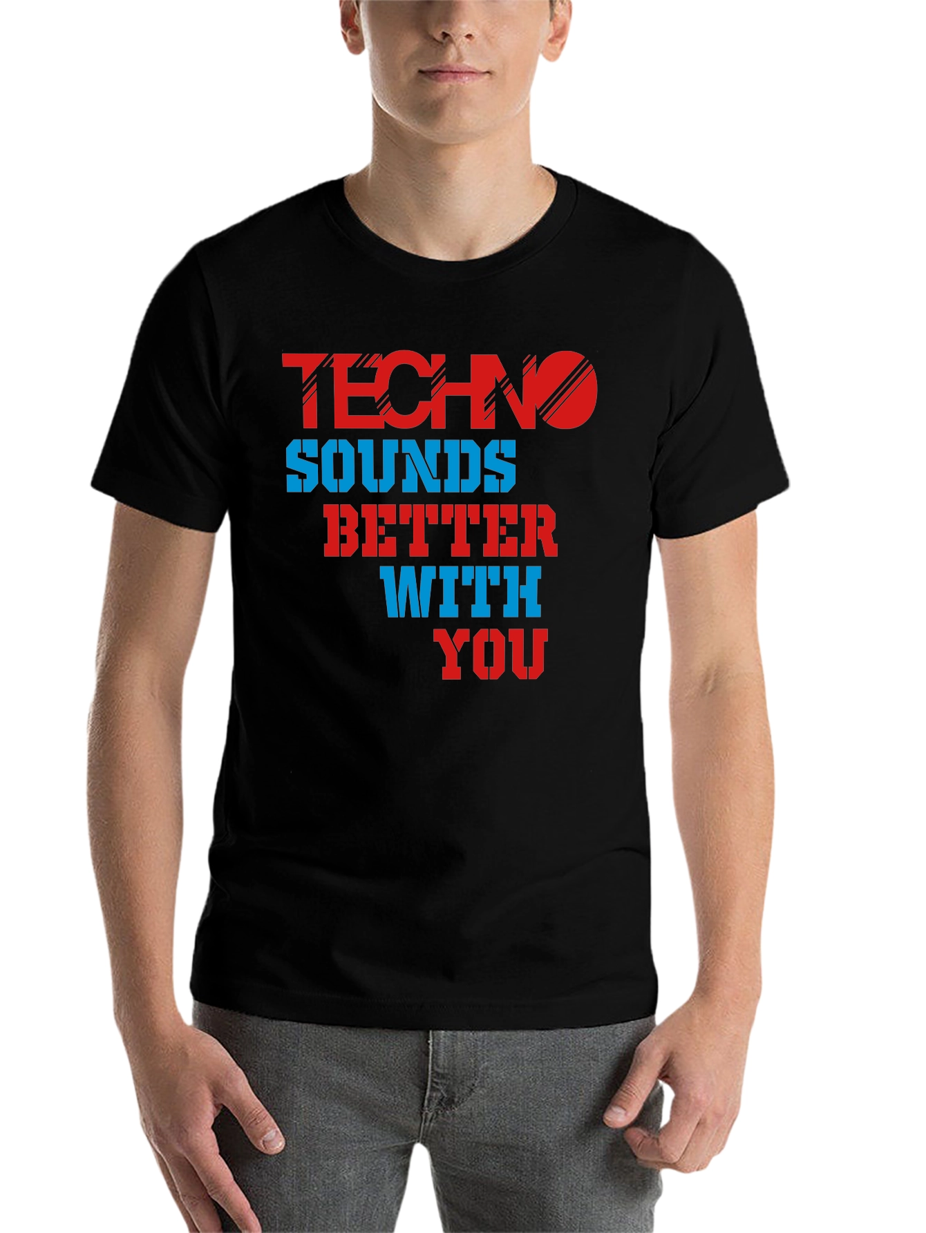 Black Techno Sounds Better With You T-Shirt view 7