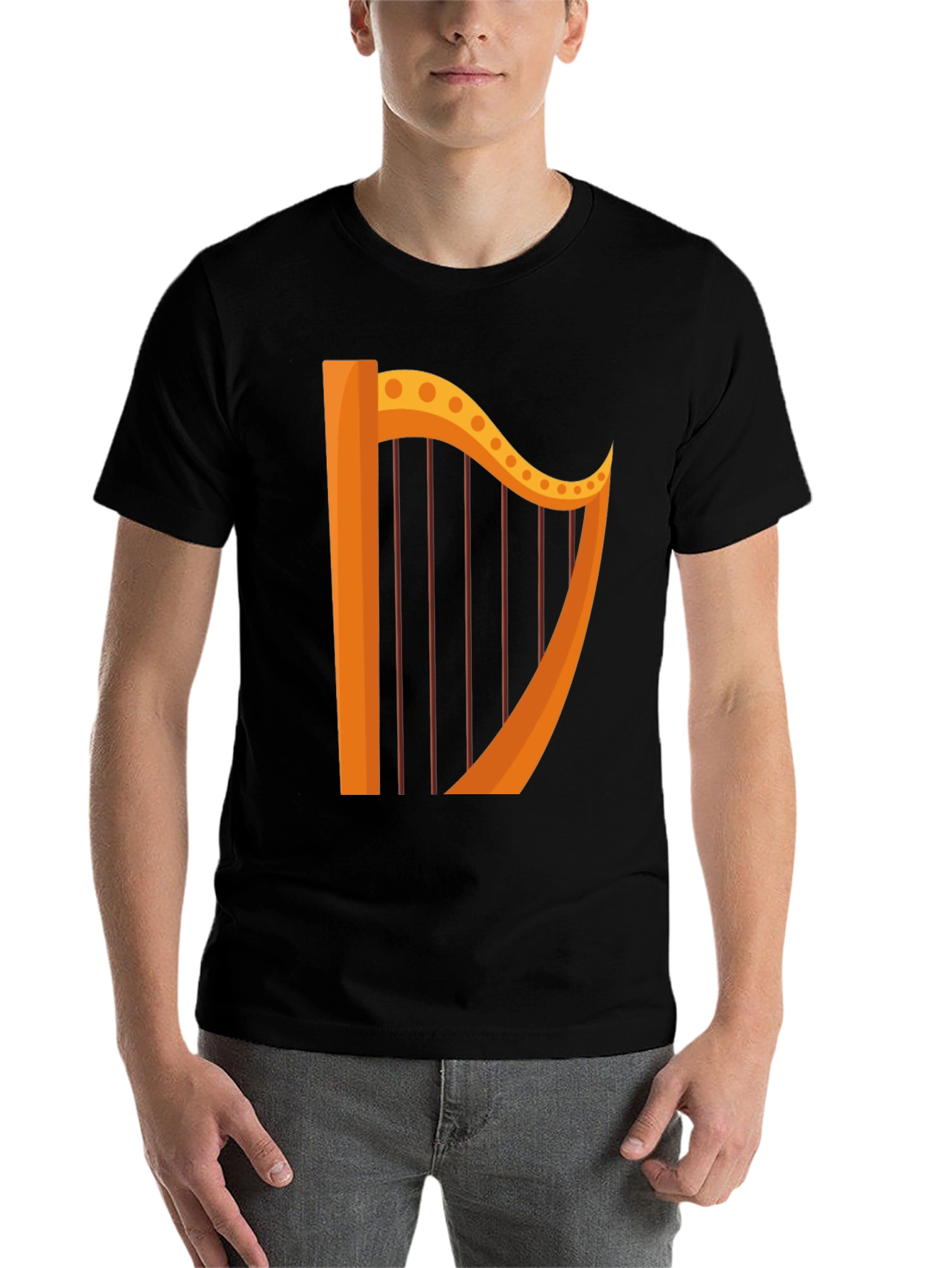 Black Harp Graphic Black T-Shirt view 7