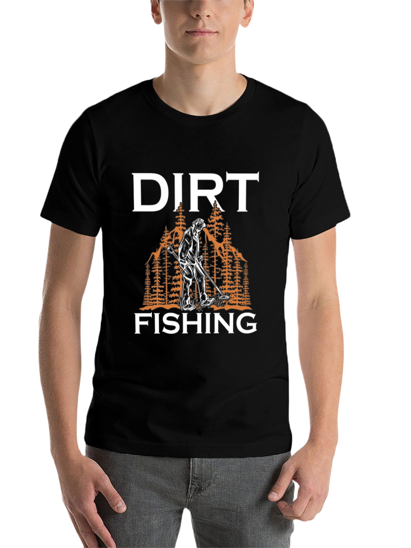 Black Dirt Fishing T-Shirt - Metal Detecting Apparel view 7