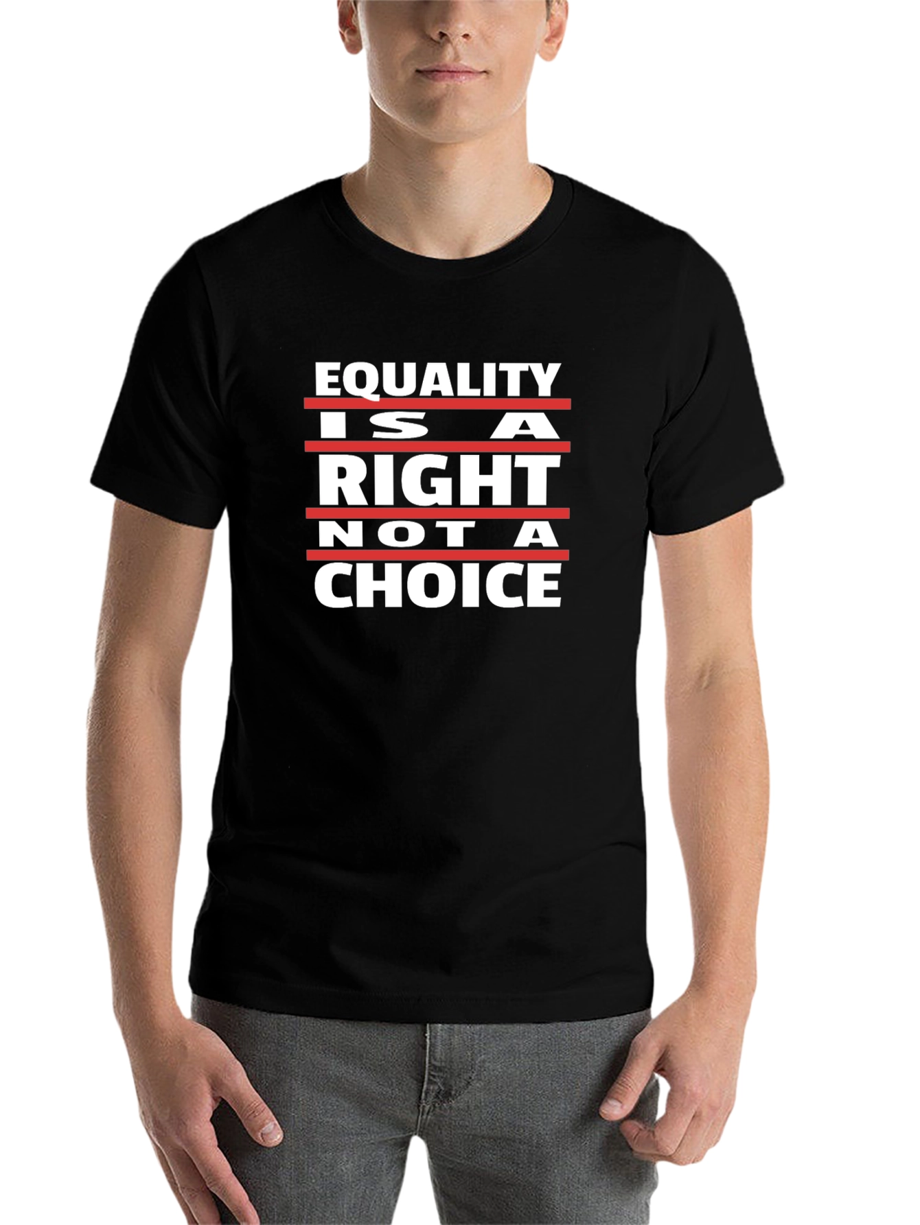 Black Equality is a Right Tee - Black Unisex Shirt view 7
