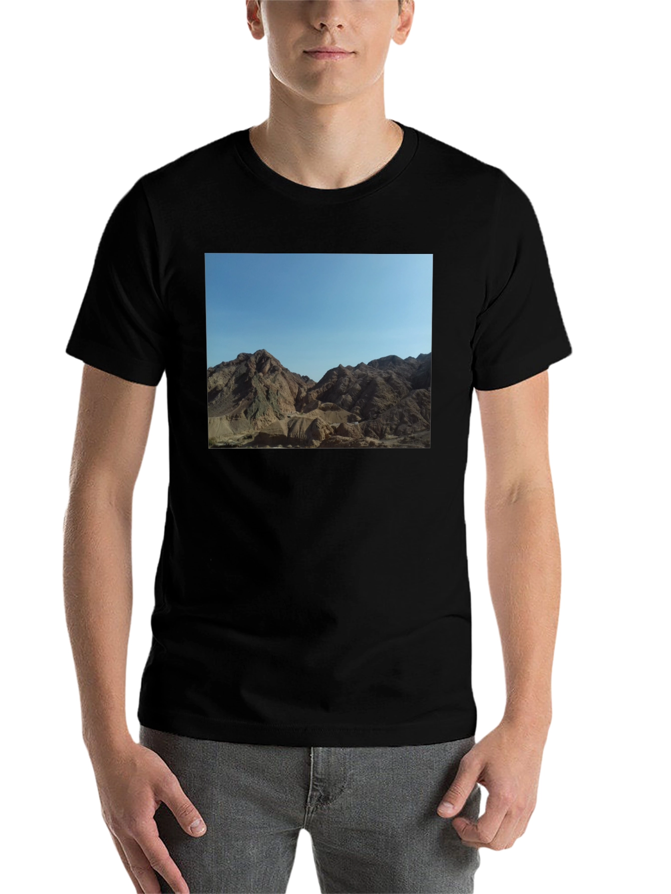 Black Mountain Vista Graphic Tee - Unisex Black T-Shirt view 7