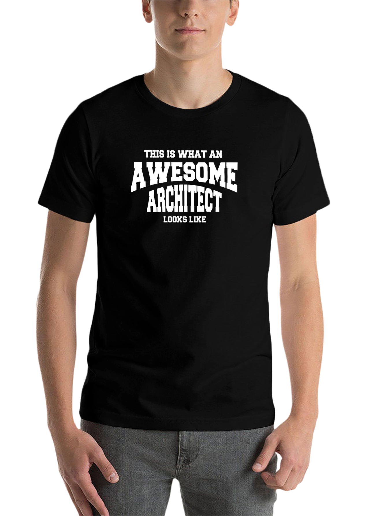 Black Awesome Architect Graphic T-Shirt view 7