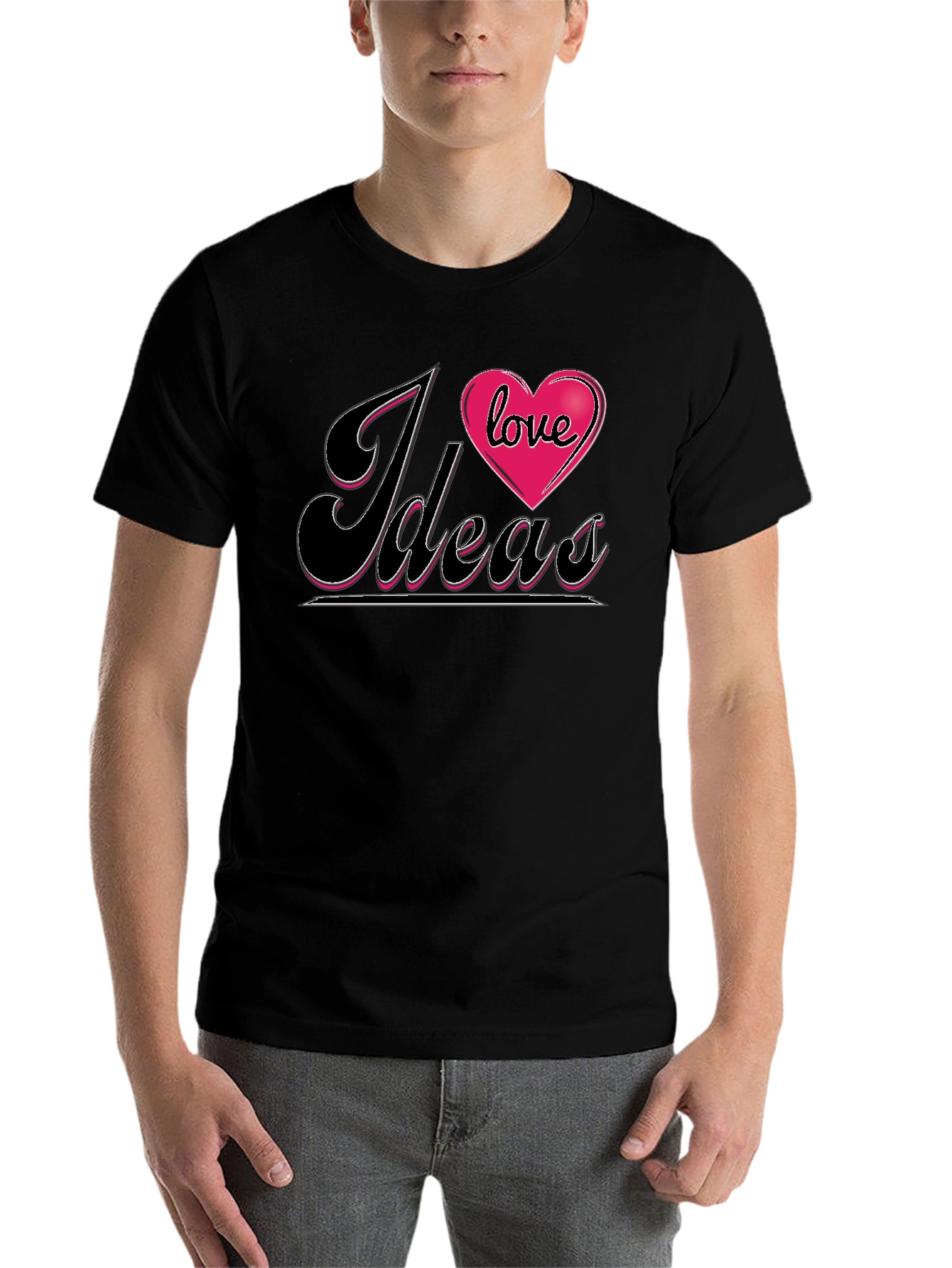 Black I Love Ideas Graphic Tee - Black T-Shirt view 7