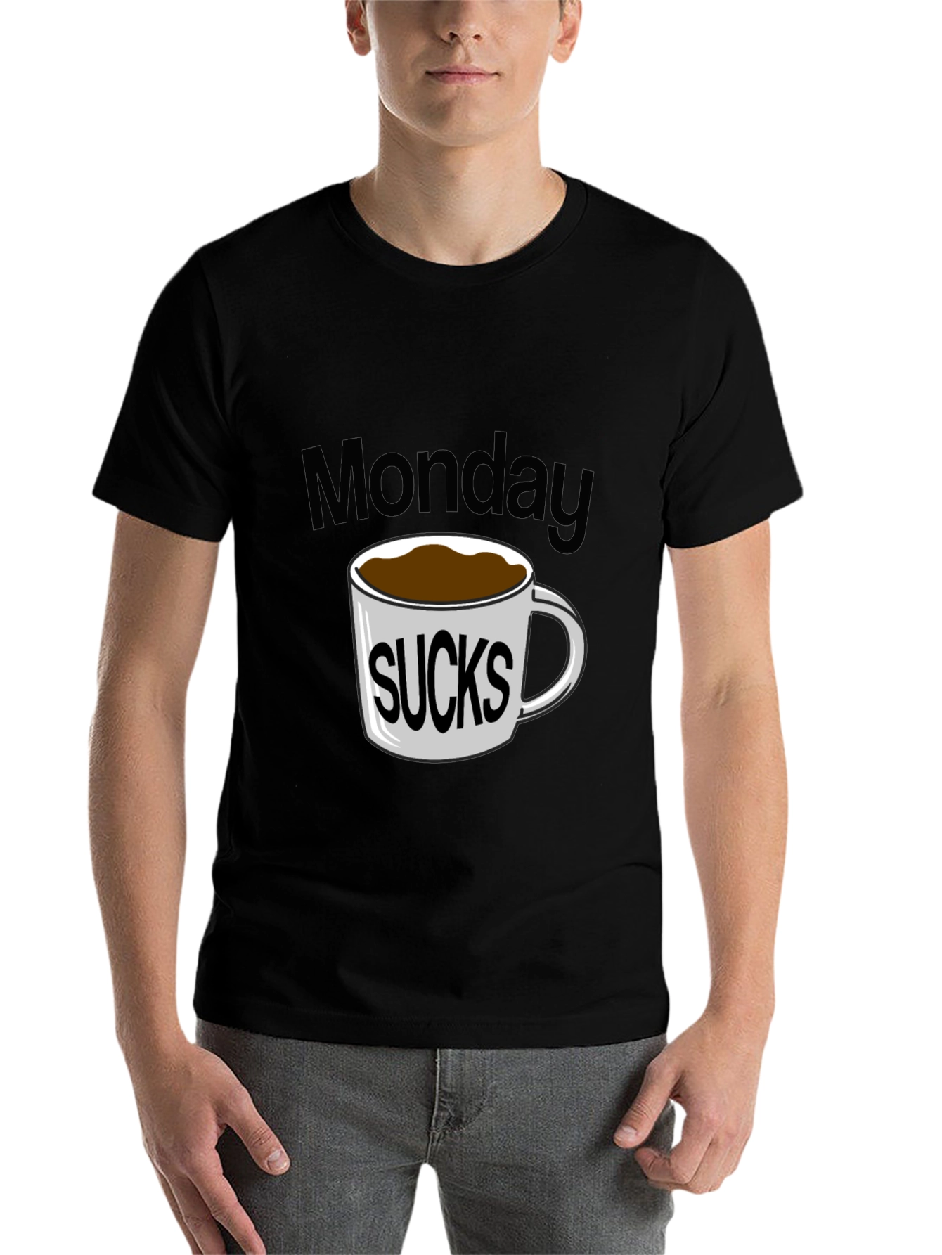 Black Monday Sucks Coffee T-Shirt view 7