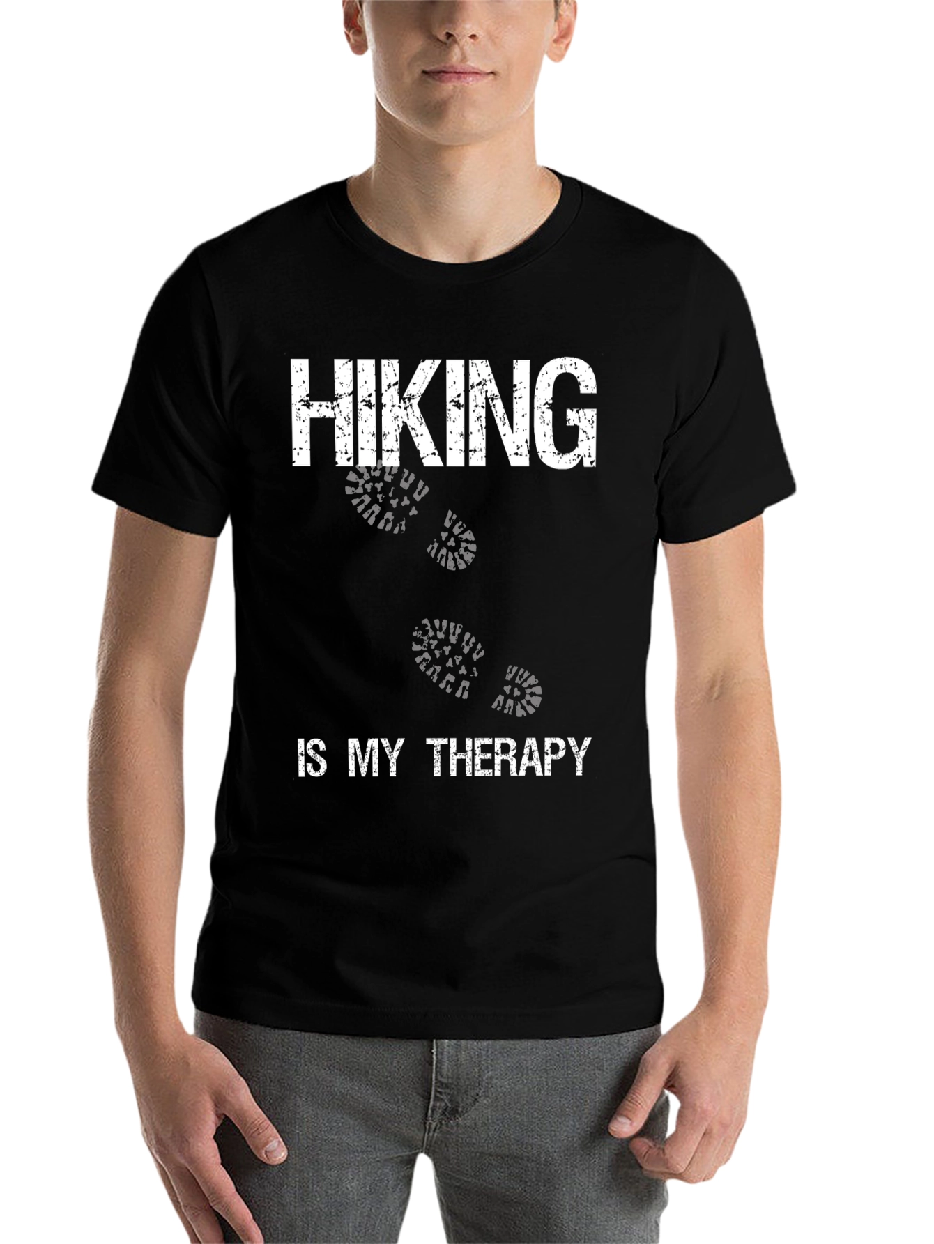 Black Hiking is My Therapy Graphic Tee view 7
