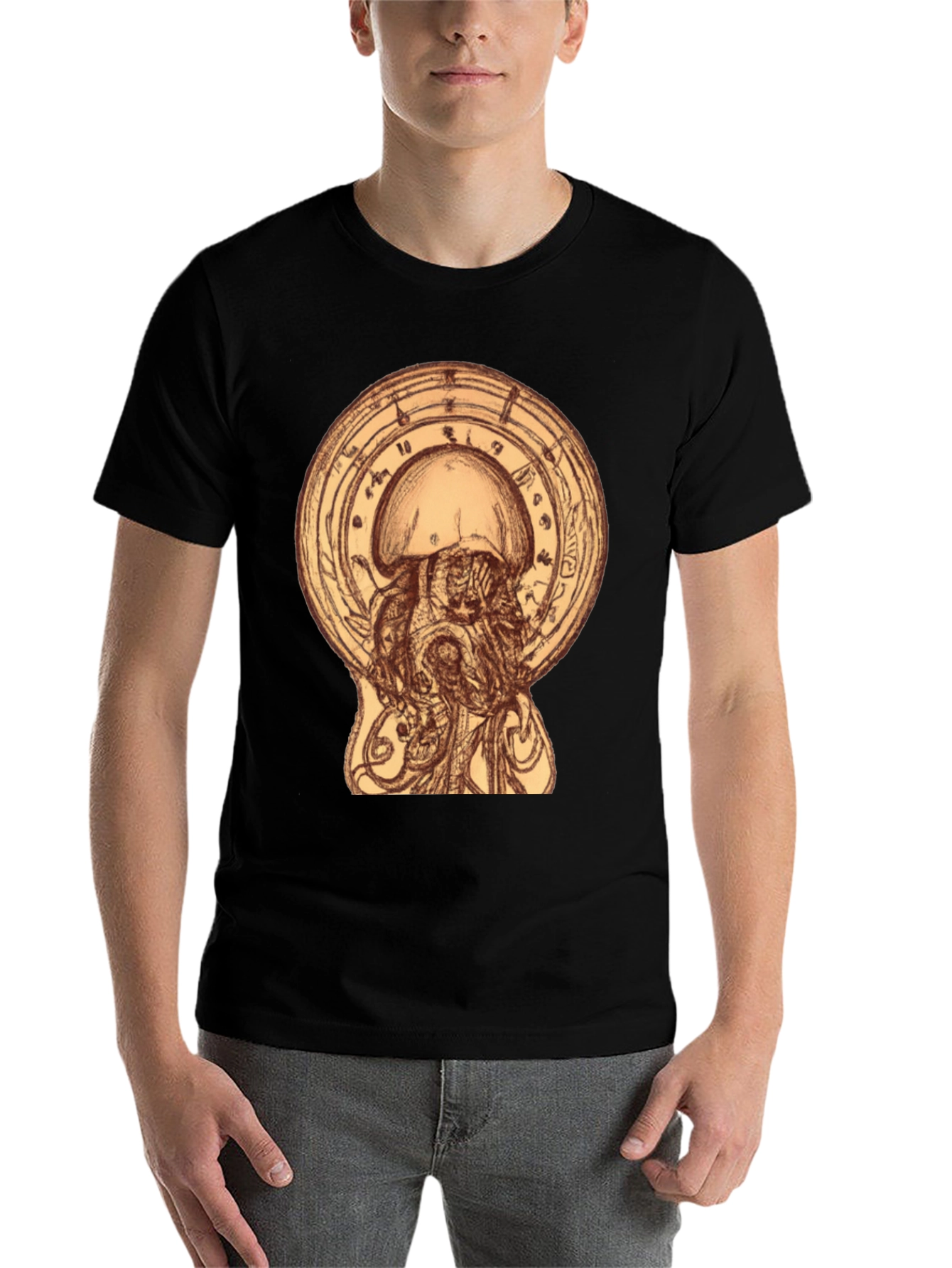 Black Ethereal Jellyfish Graphic Tee view 7