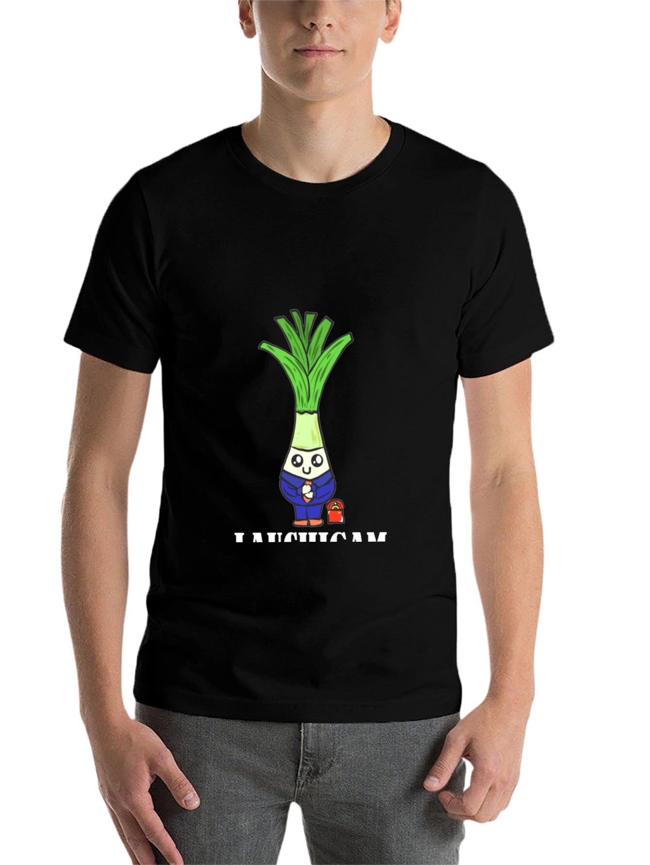 Funny Leek Character T-Shirt - 7