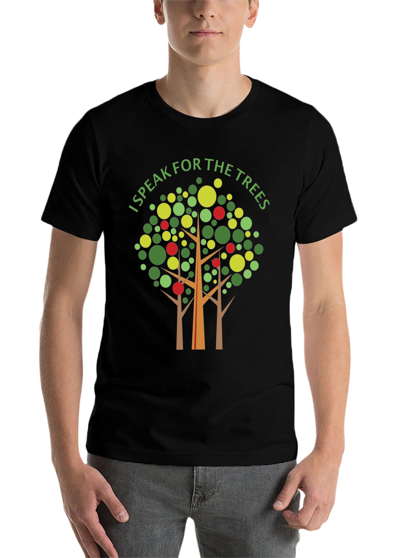 Black I Speak for the Trees Graphic T-Shirt view 7