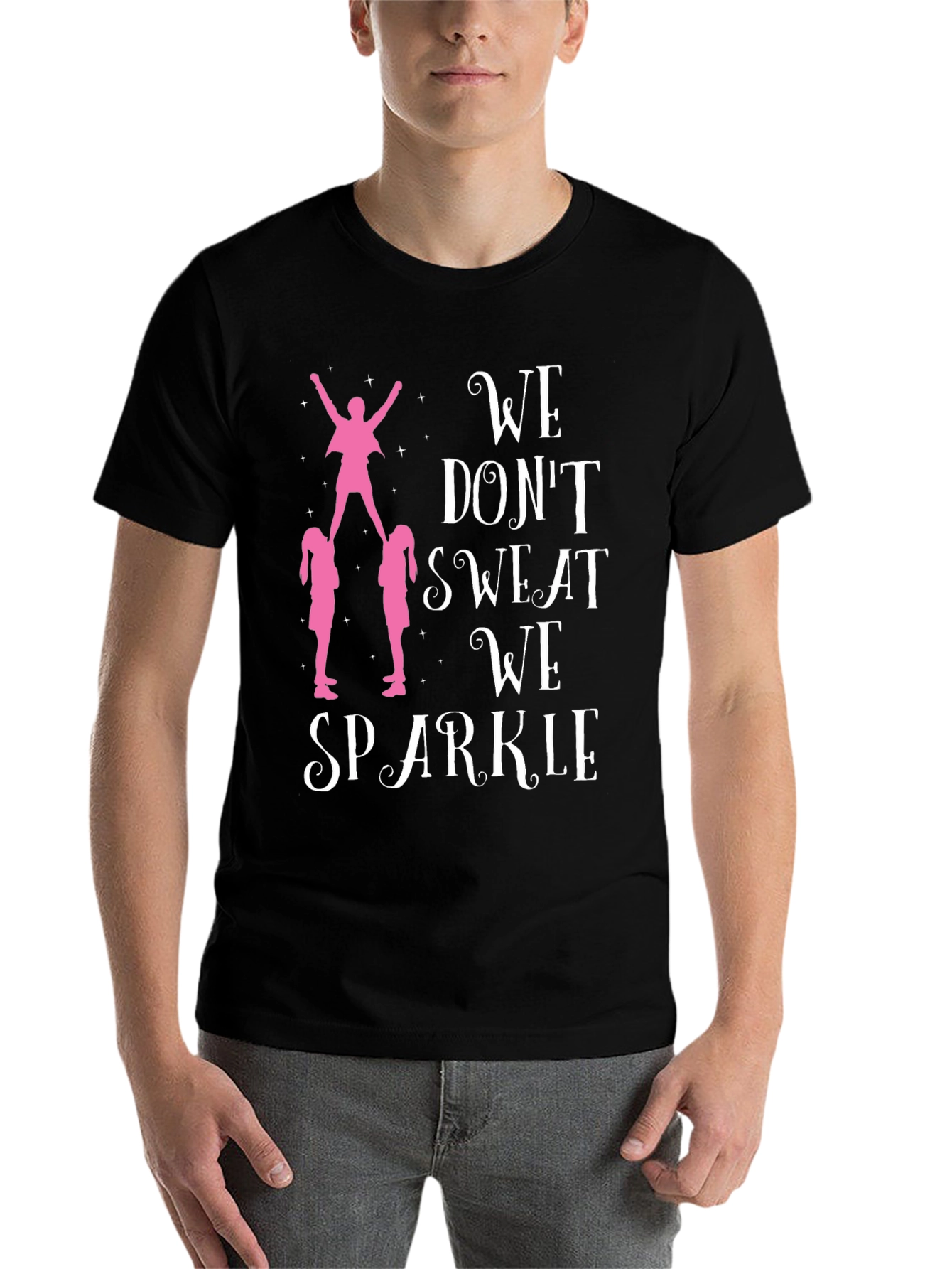 Black Cheer Sparkle T-Shirt view 7