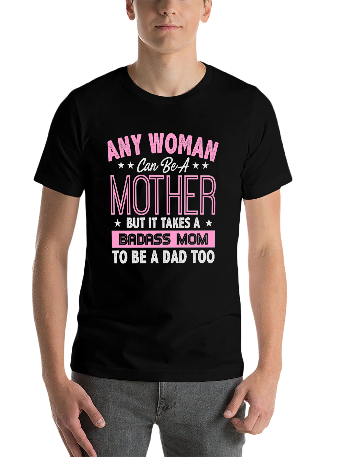 Black Badass Mom T-Shirt - Mother's Day Gift view 7