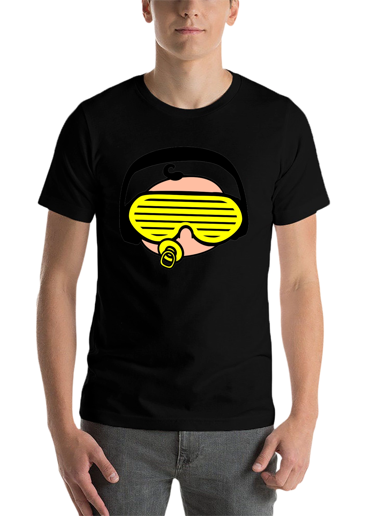Black Baby DJ T-Shirt - Funny Graphic Tee for Music Lovers view 7