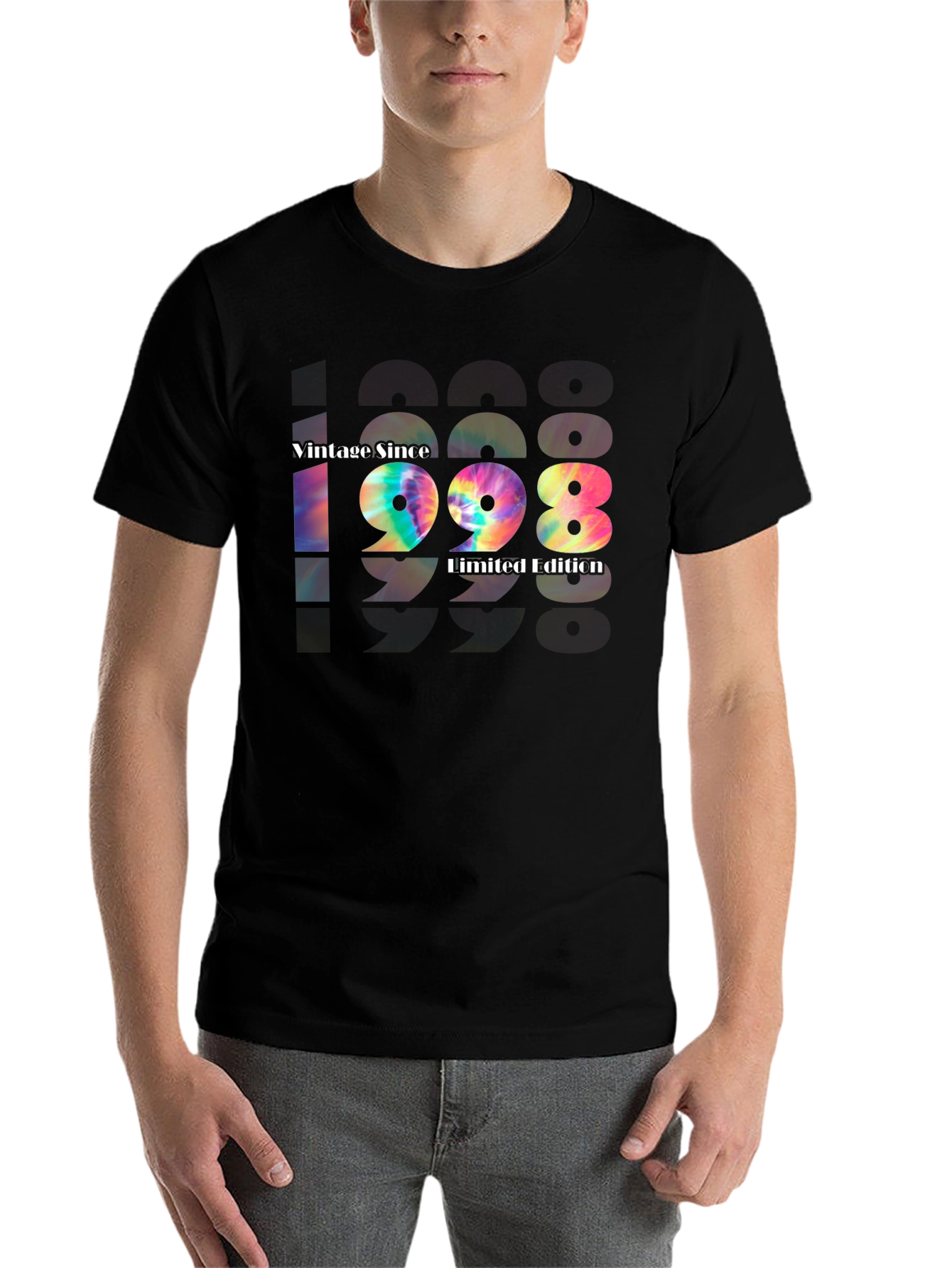 Black Vintage Since 1998 Limited Edition Graphic T-Shirt view 7