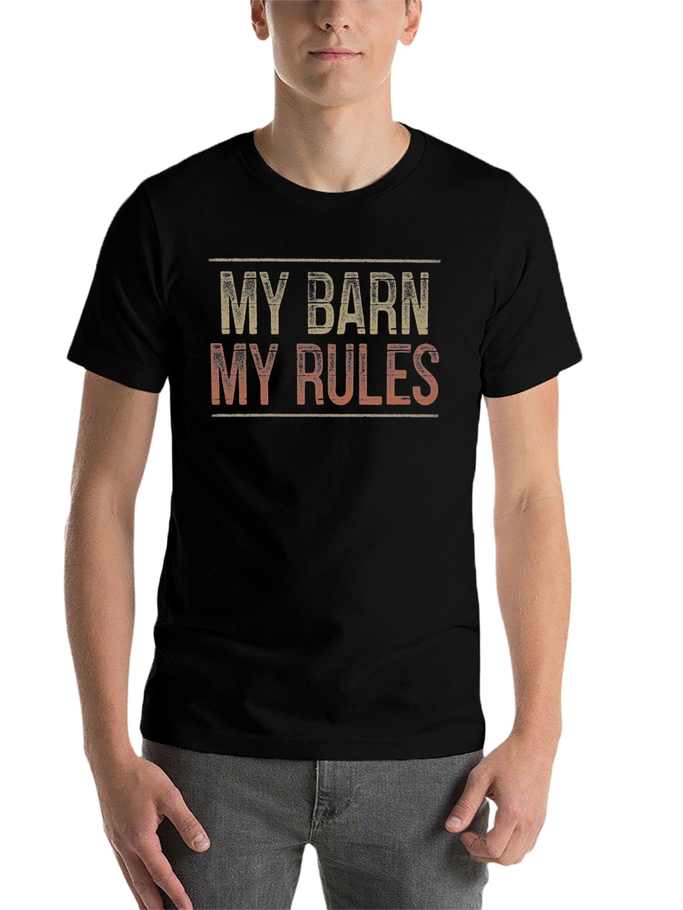 Black My Barn My Rules Graphic T-Shirt view 7