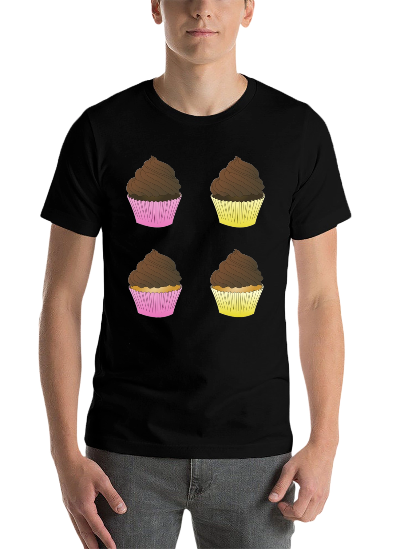 Black Cupcake T-Shirt - Sweet Design view 7
