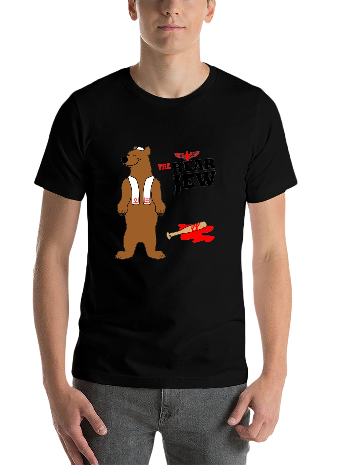Black The Bear Jew T-Shirt view 7