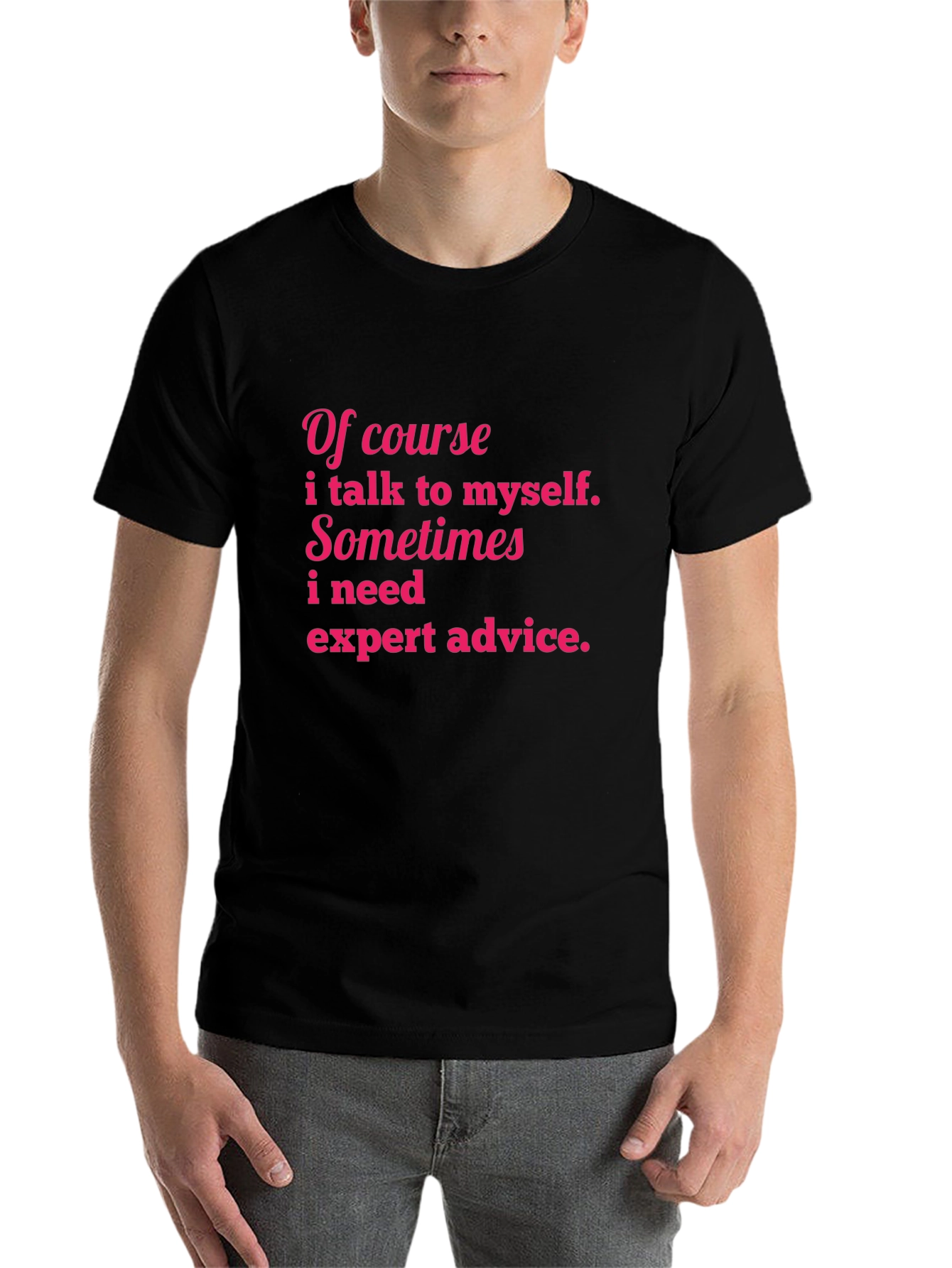 Black Funny Graphic T-Shirt - Expert Advice Tee view 7