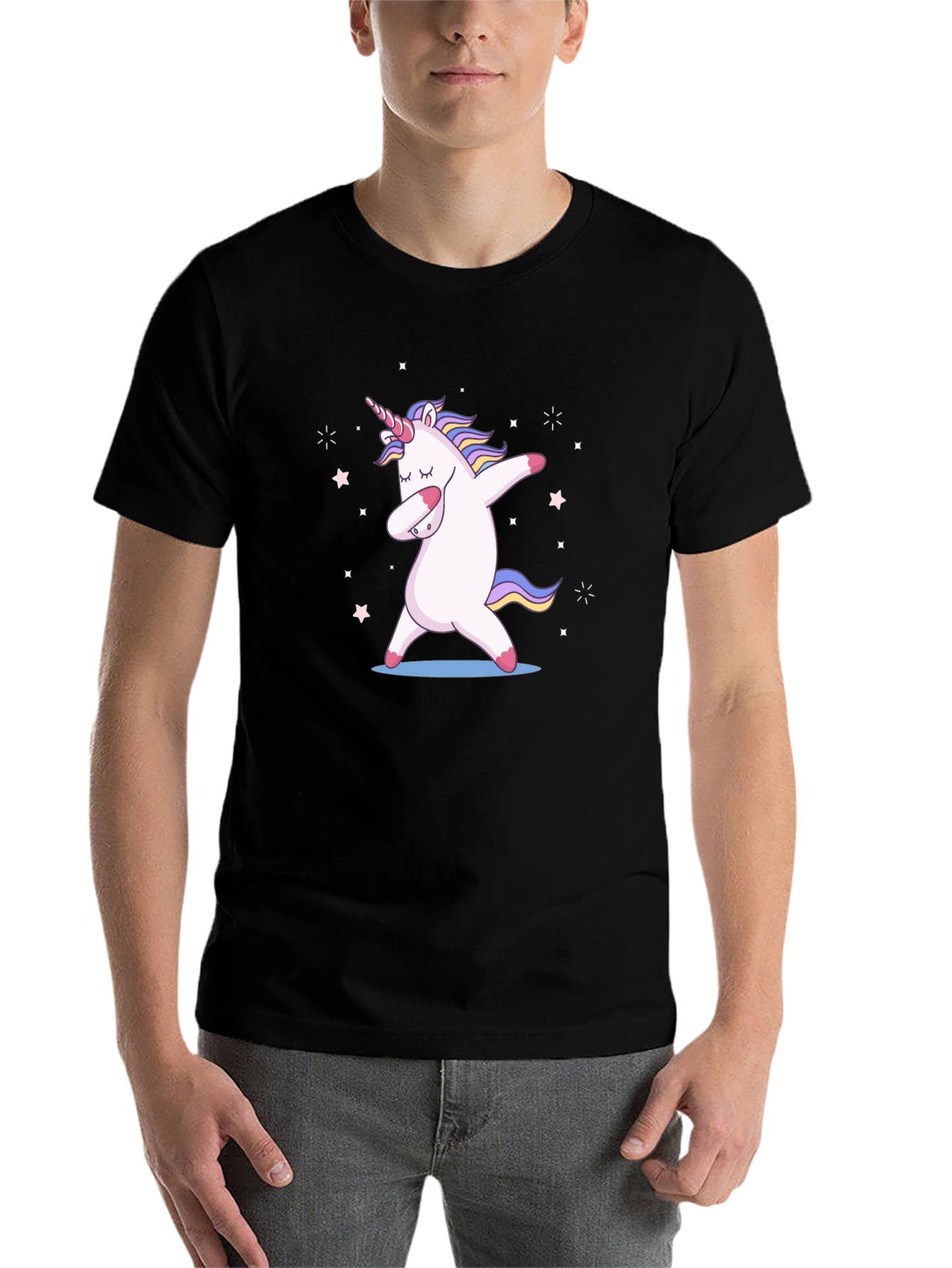 Black Unicorn Dab T-Shirt - Funny & Stylish view 7