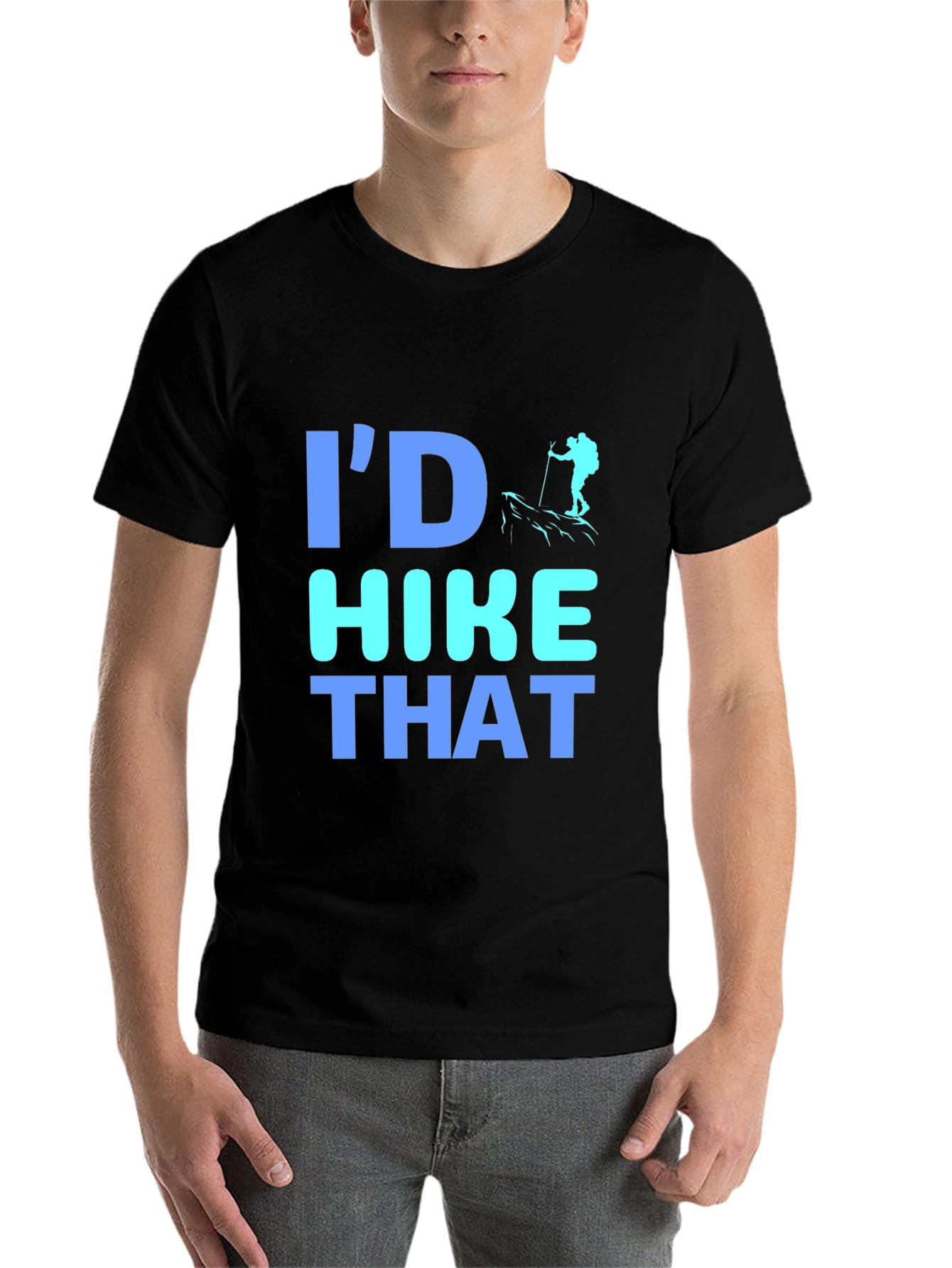 Black I'd Hike That Graphic T-Shirt view 7