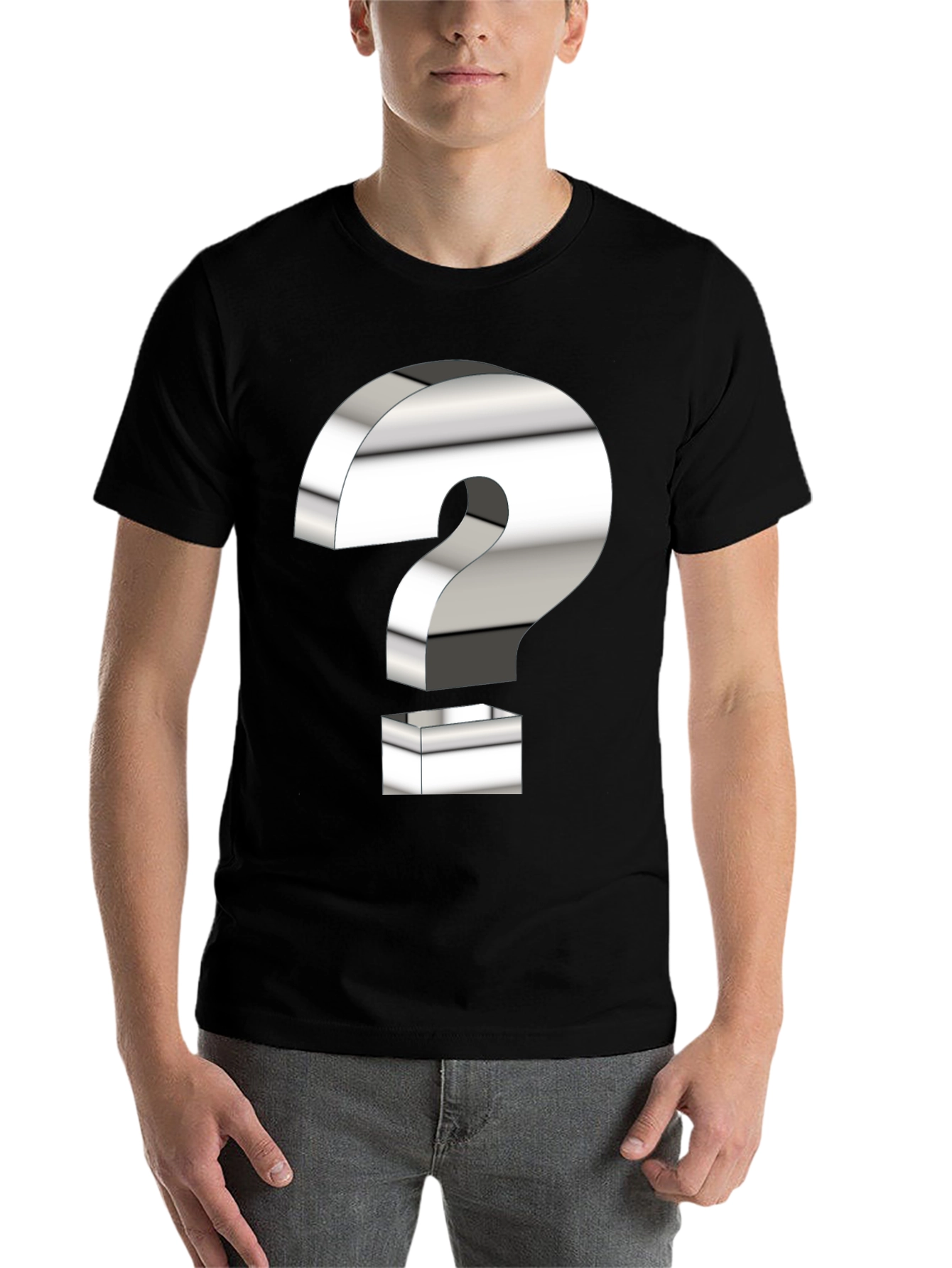 Black Question Mark Graphic T-Shirt view 7