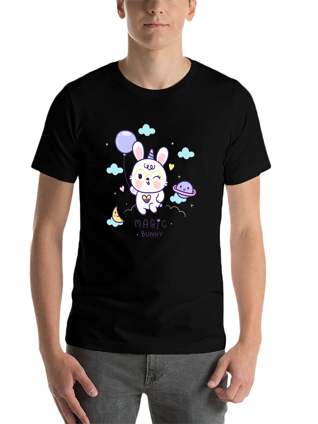 Black Magic Bunny Graphic Tee view 7