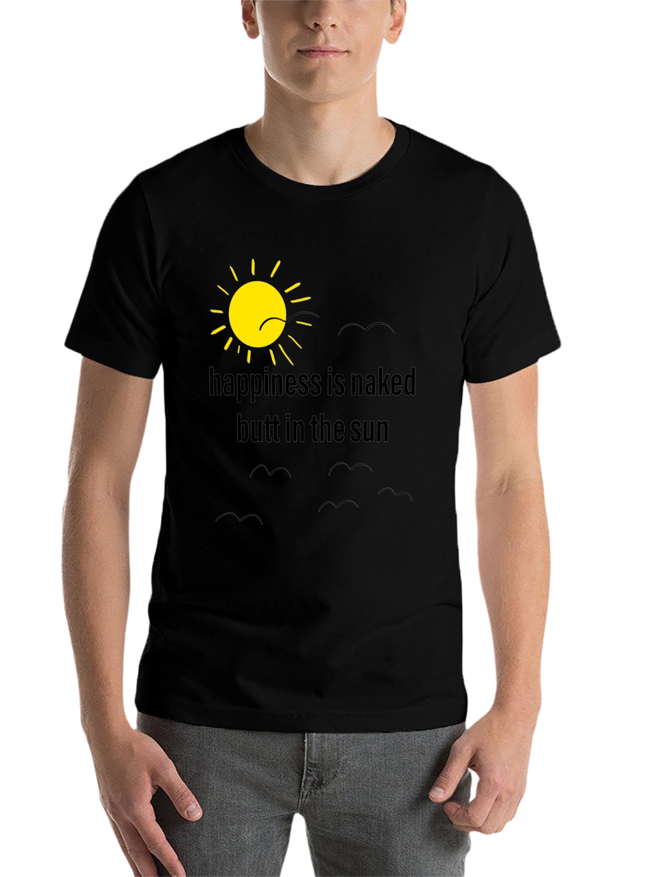 Black Happiness is Naked Butt in the Sun T-Shirt view 7