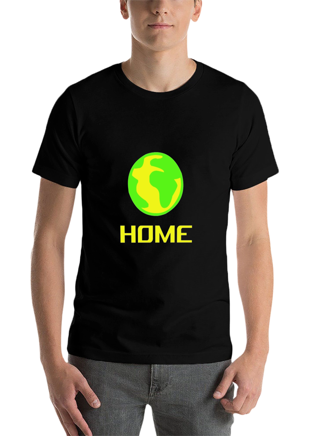 Black Home Planet Graphic Tee - Black Cotton Comfort view 7