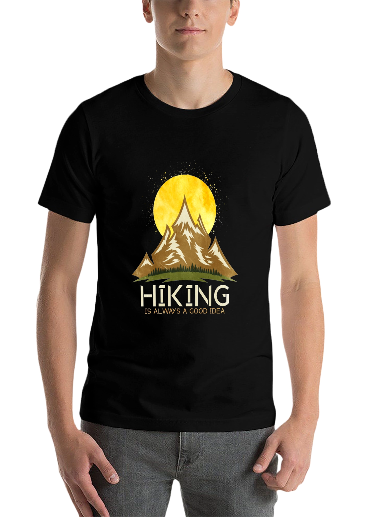Black Hiking is Always a Good Idea T-Shirt view 7