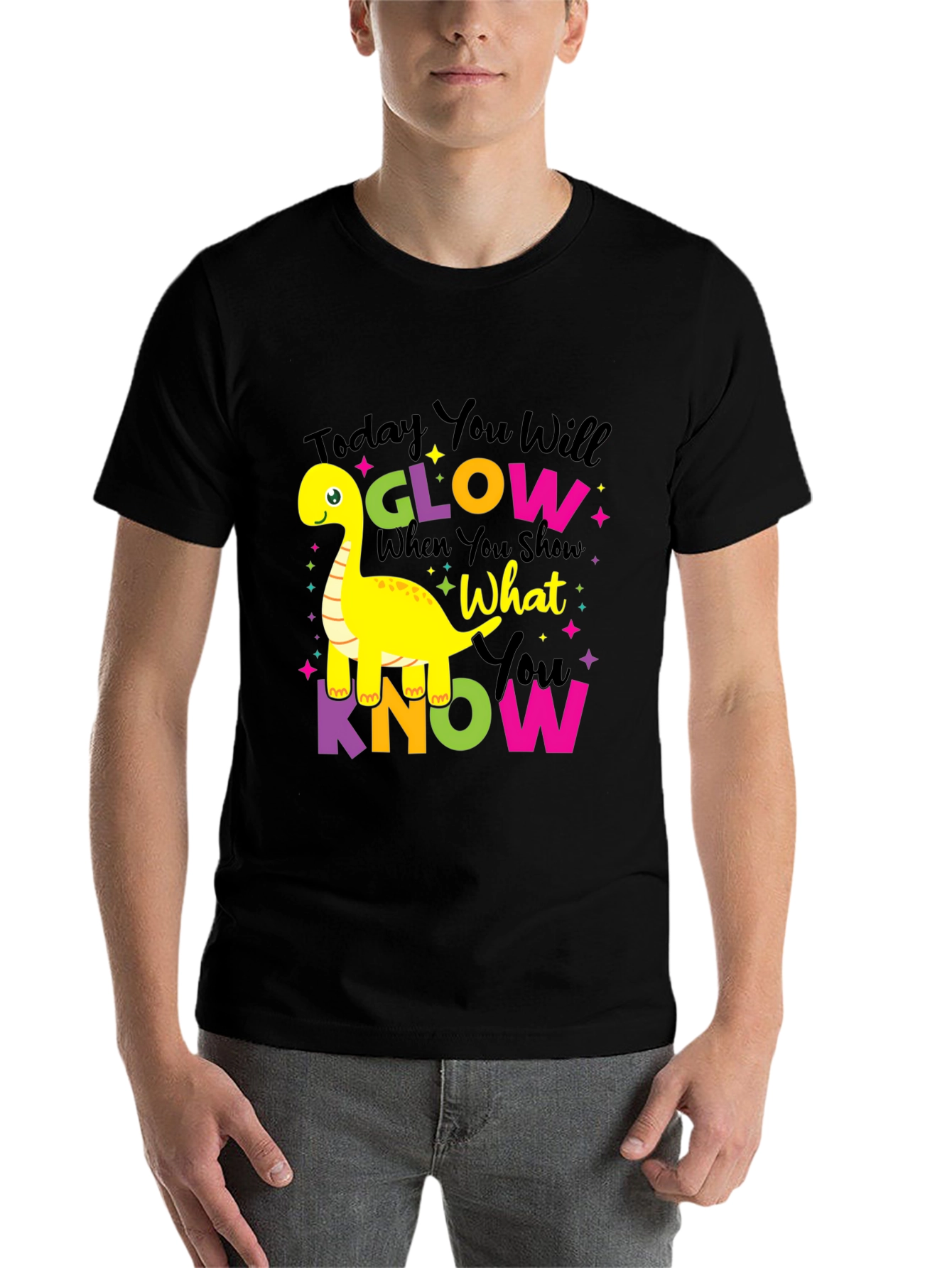 Black Glow What You Know Dino T-Shirt view 7