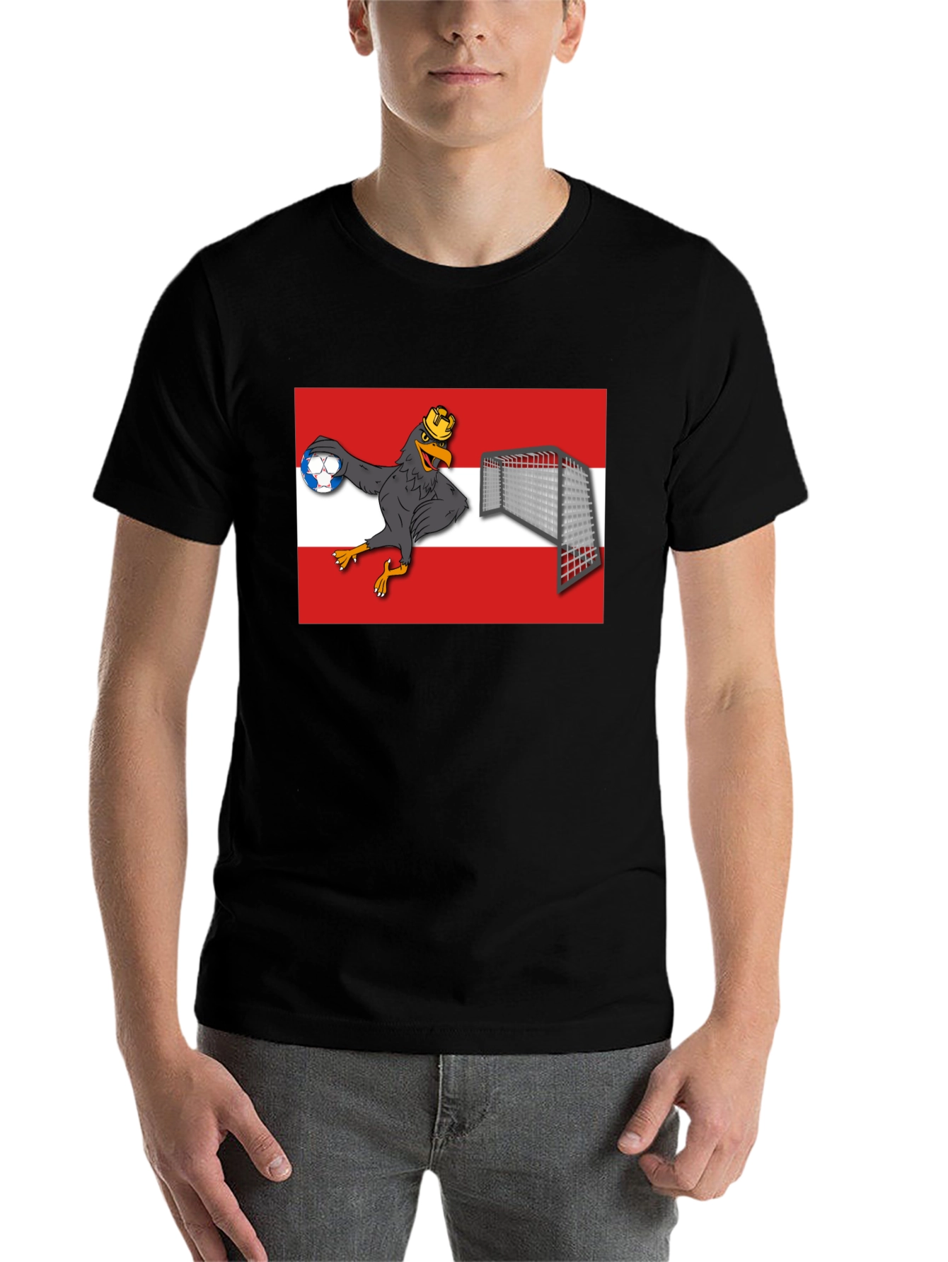 Black Austria Handball T-Shirt Funny Austrian Bird view 7