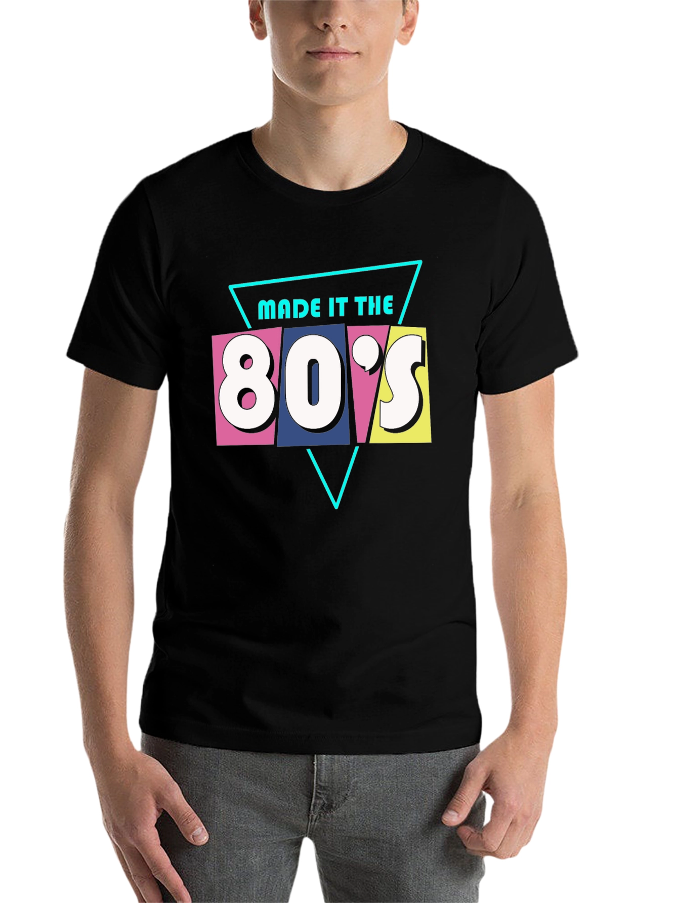 Black Made it the 80s Graphic Tee - Retro Style view 7