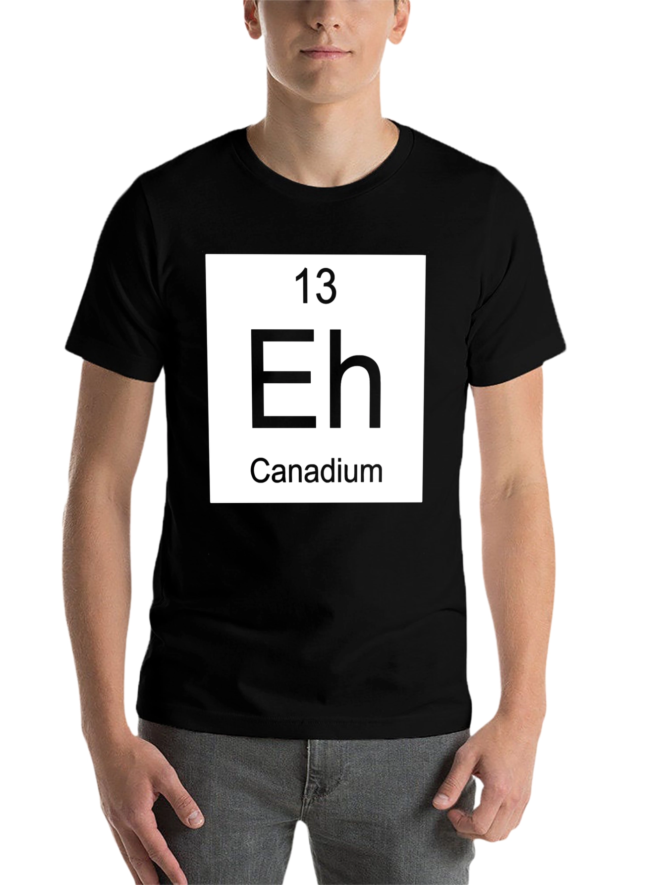 Black Canadium Eh Funny Chemistry T-Shirt view 7