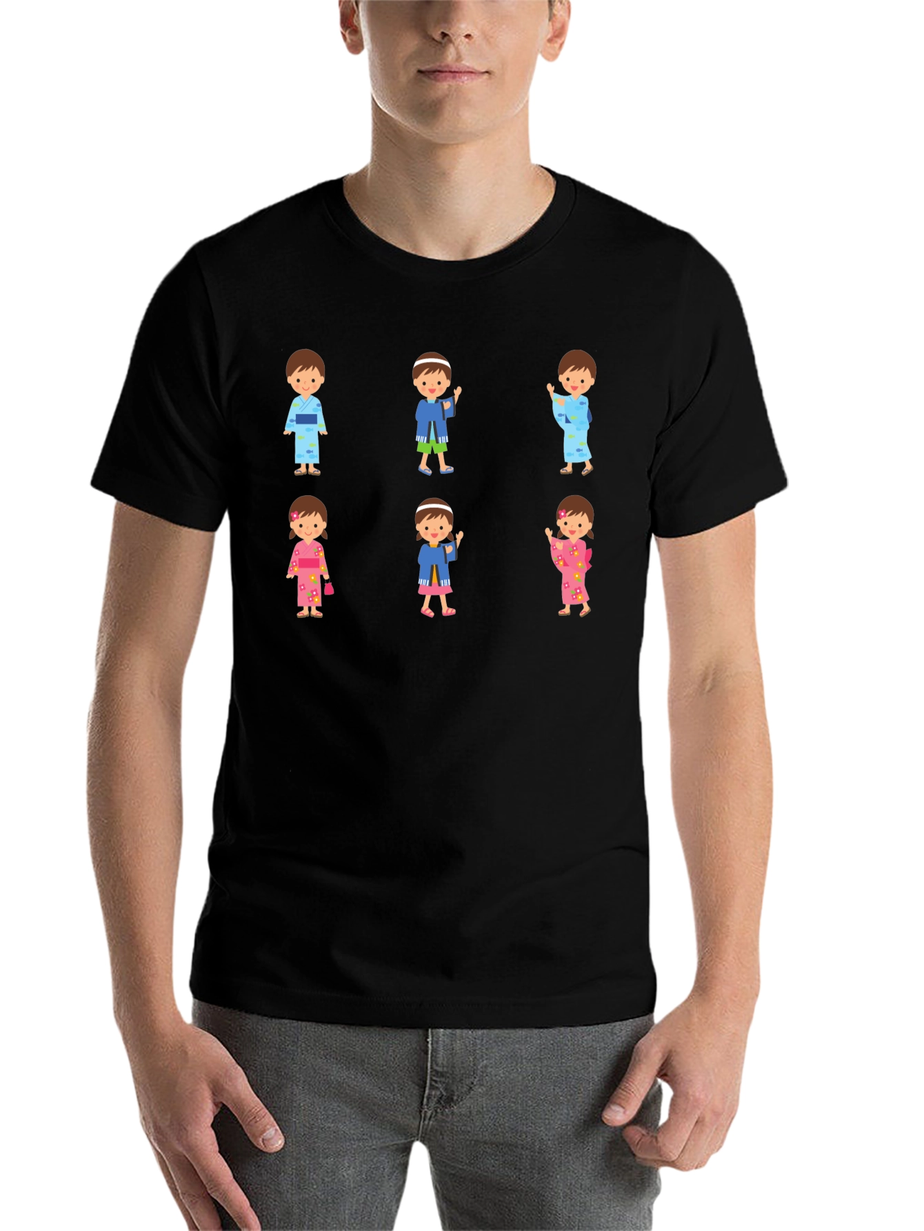 Black Kimono Kids Black T-Shirt view 7