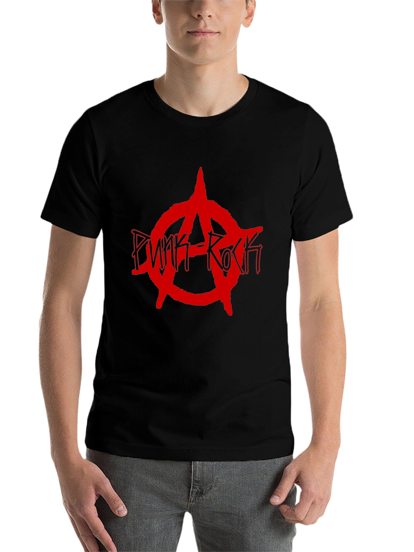Black Punk Rock Graphic T-Shirt view 7