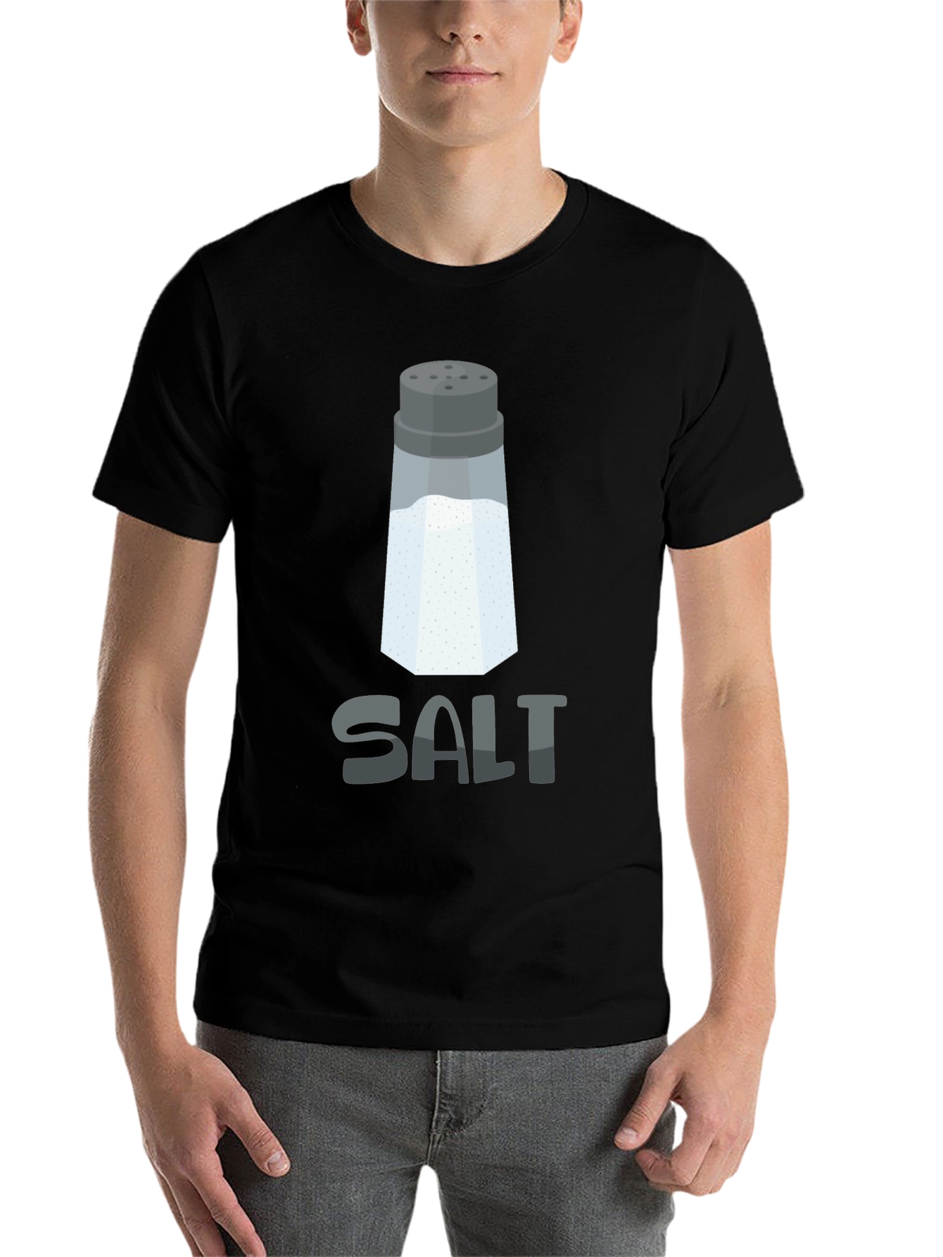 Black Salt Graphic Tee - Funny Pun T-Shirt view 7